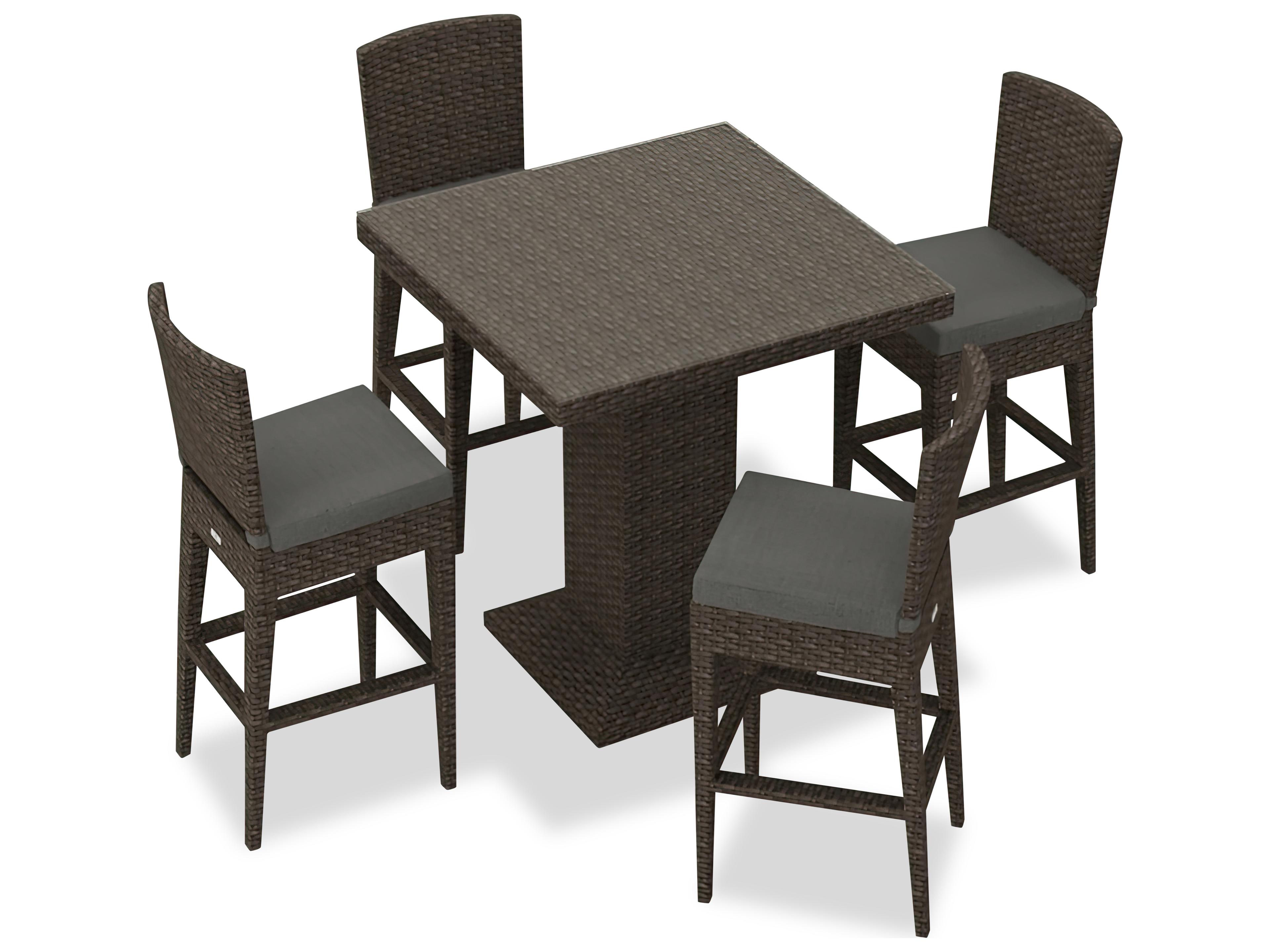 Harmonia Living Arden Wicker 5 Piece Bar Set