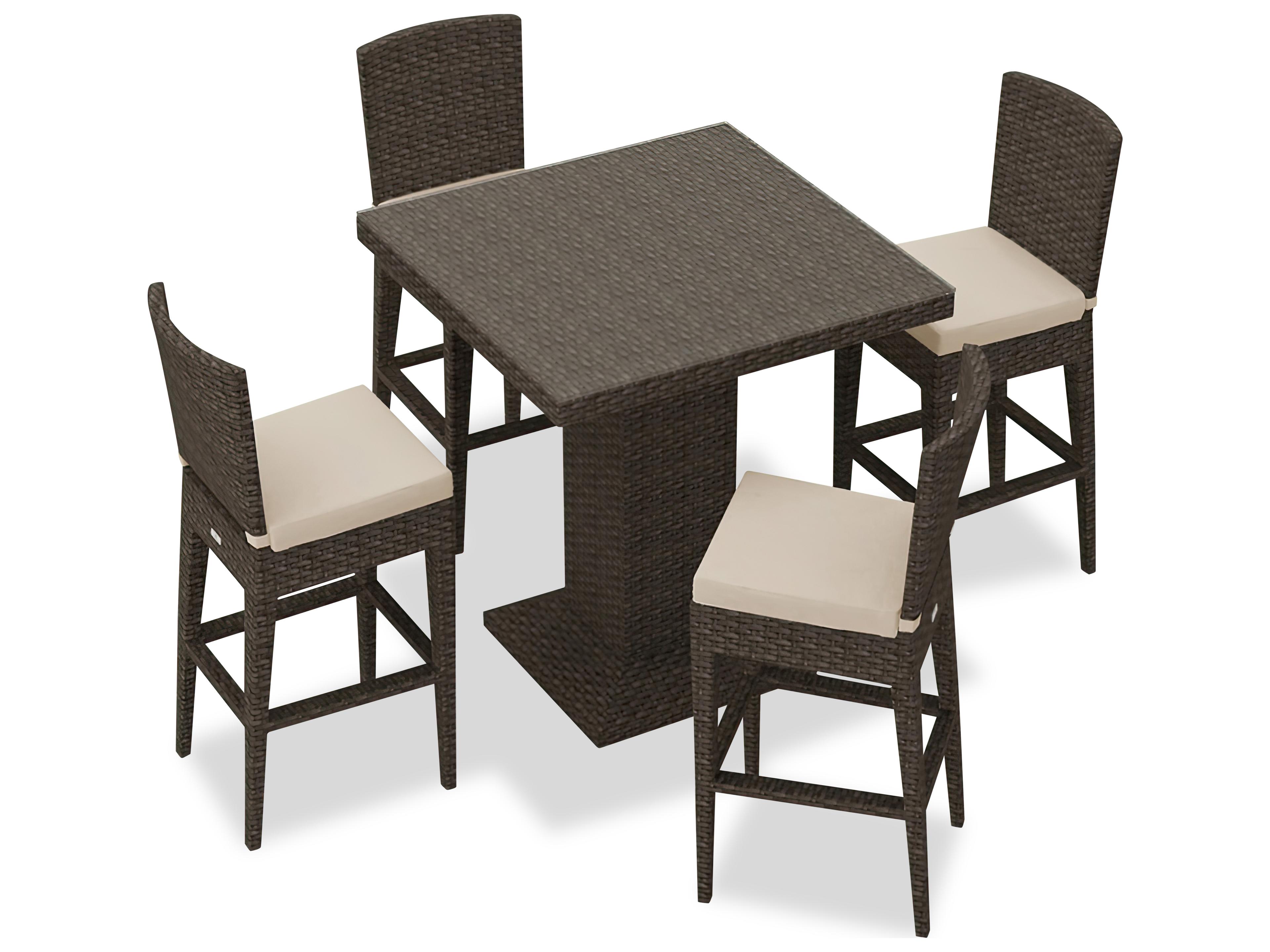 Harmonia Living Arden Wicker 5 Piece Bar Set