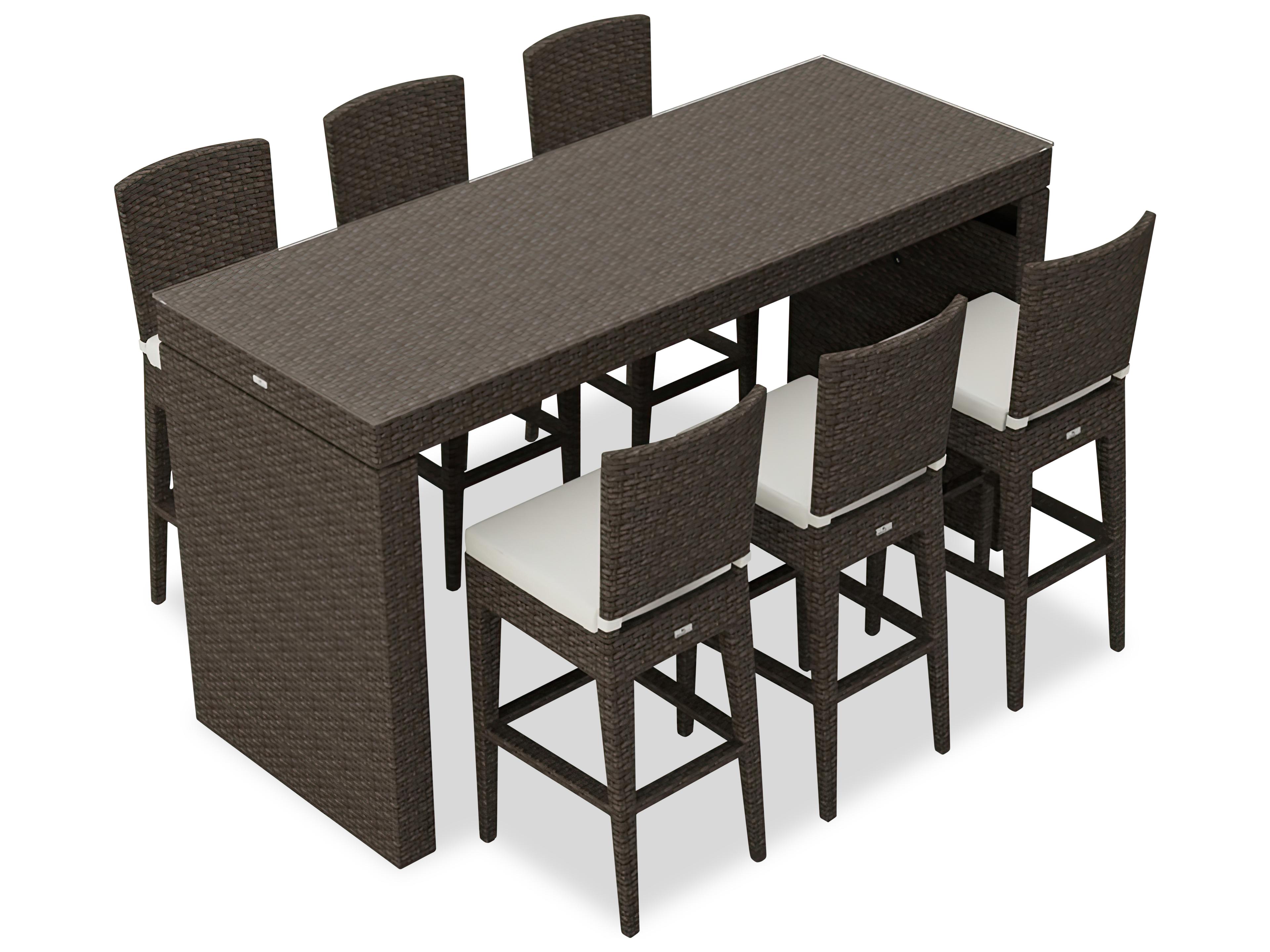 Harmonia Living Arden Wicker 7 Piece Bar Set