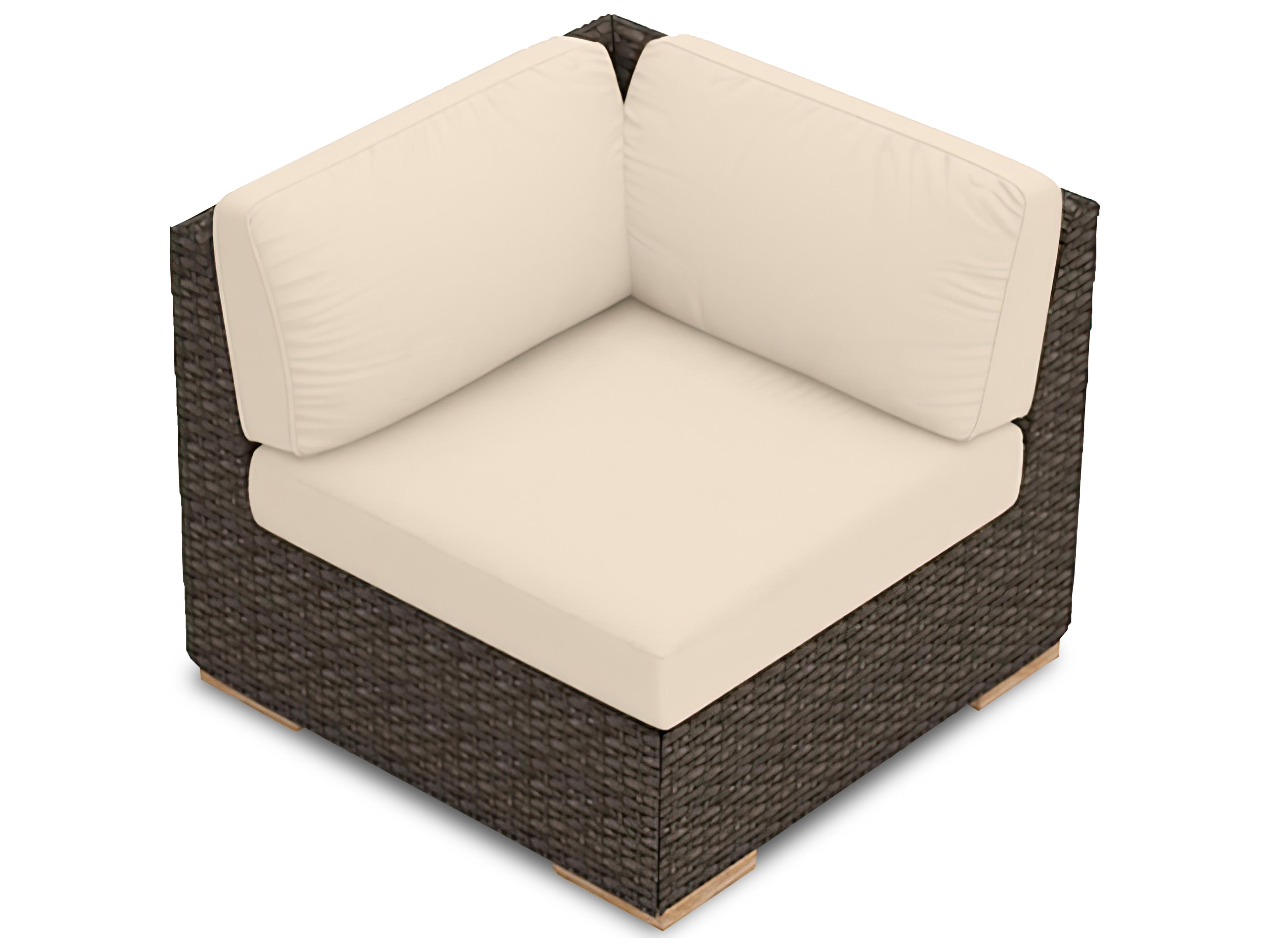 Harmonia Living Arden Wicker Corner Section Patio Lounge Chair