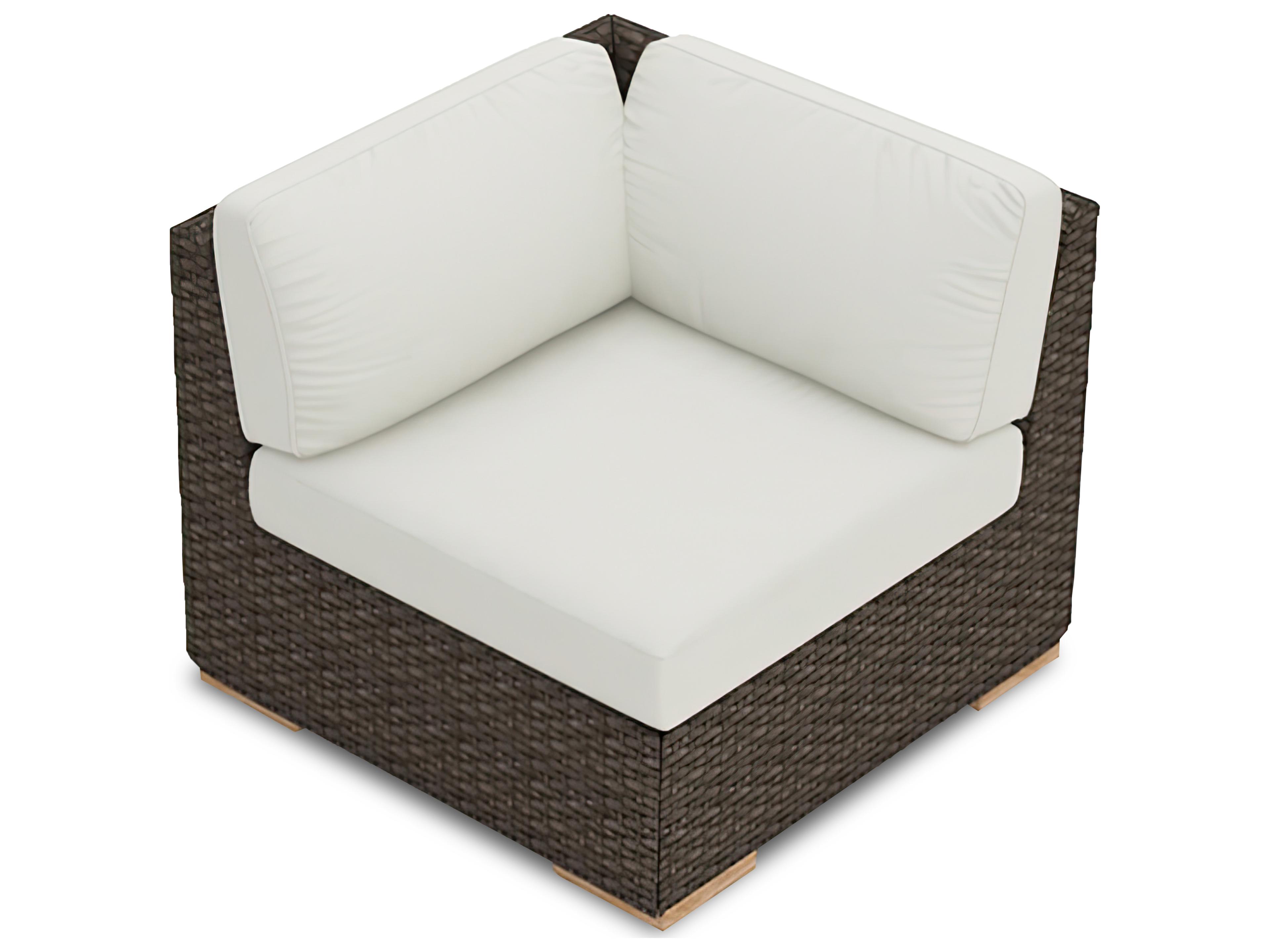 Harmonia Living Arden Wicker Corner Section Patio Lounge Chair