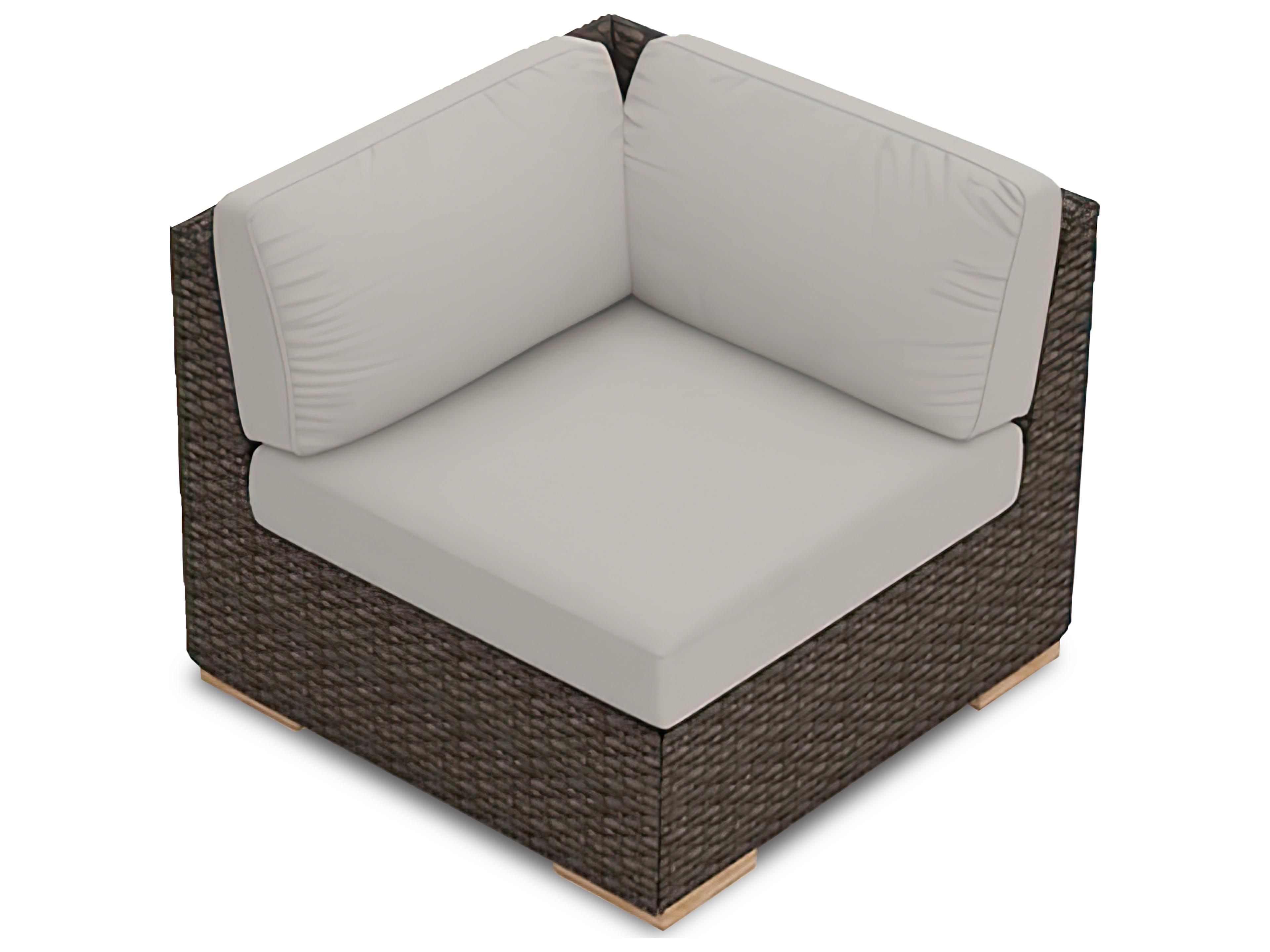 Harmonia Living Arden Wicker Corner Section Patio Lounge Chair