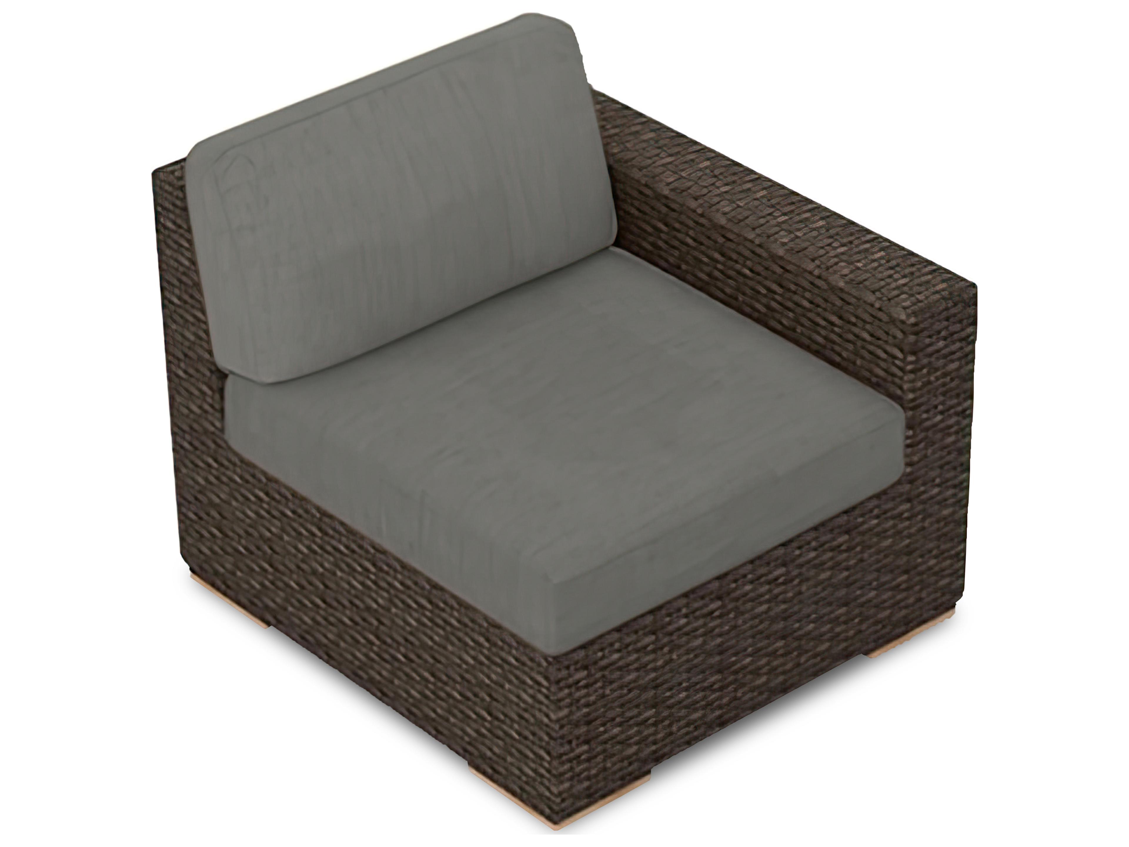 Harmonia Living Arden HDPE Wicker Right Arm Patio Lounge Chair