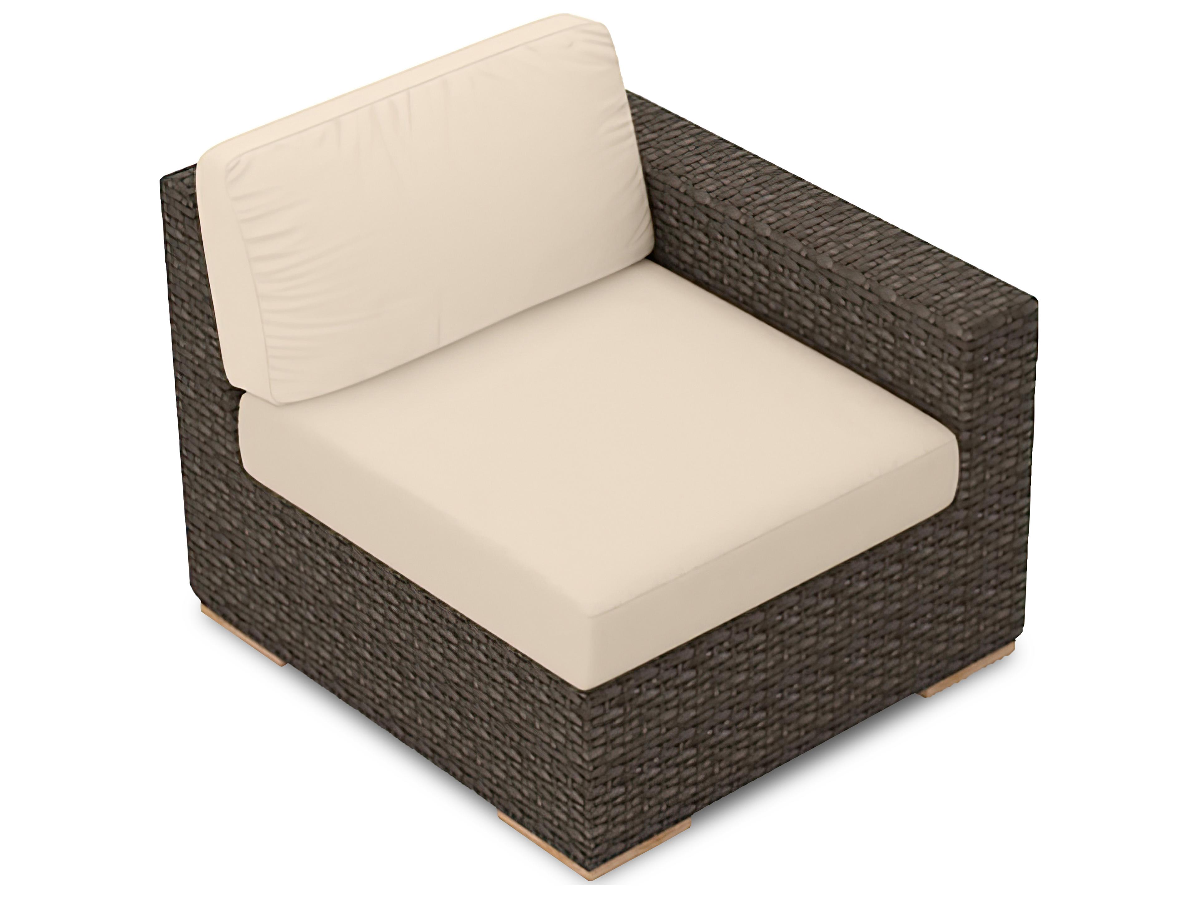 Harmonia Living Arden HDPE Wicker Right Arm Patio Lounge Chair