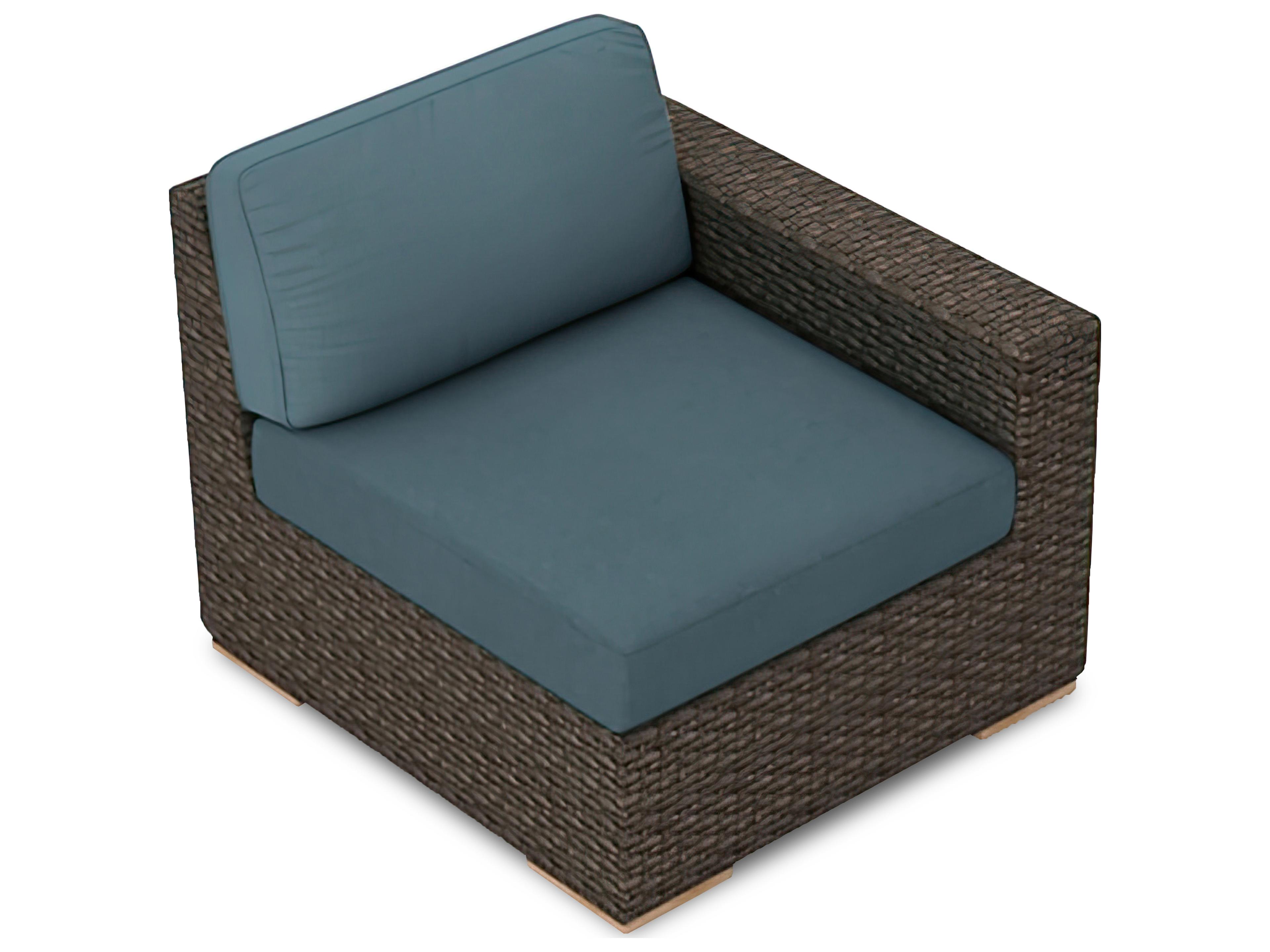 Harmonia Living Arden HDPE Wicker Right Arm Patio Lounge Chair