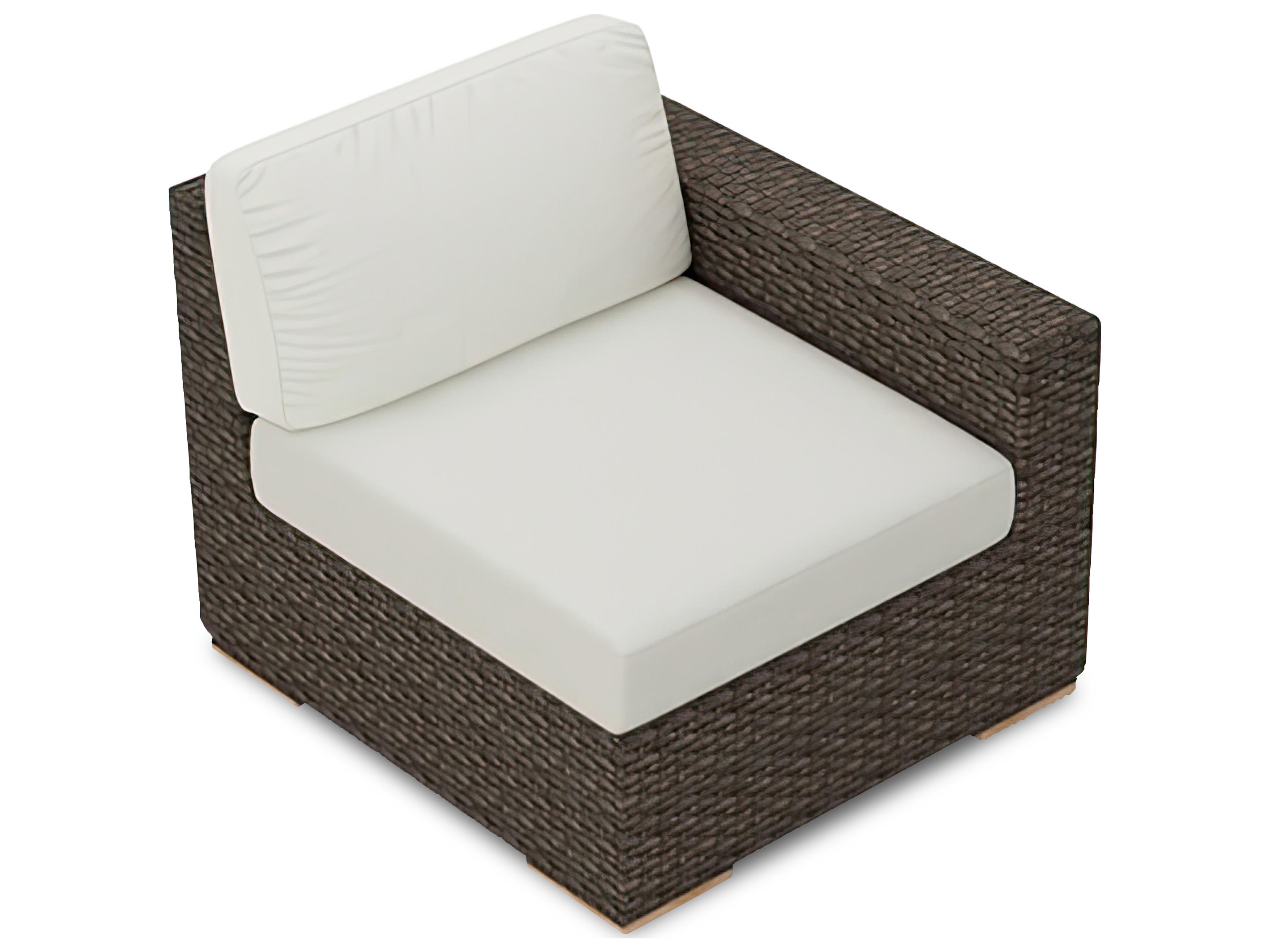 Harmonia Living Arden HDPE Wicker Right Arm Patio Lounge Chair