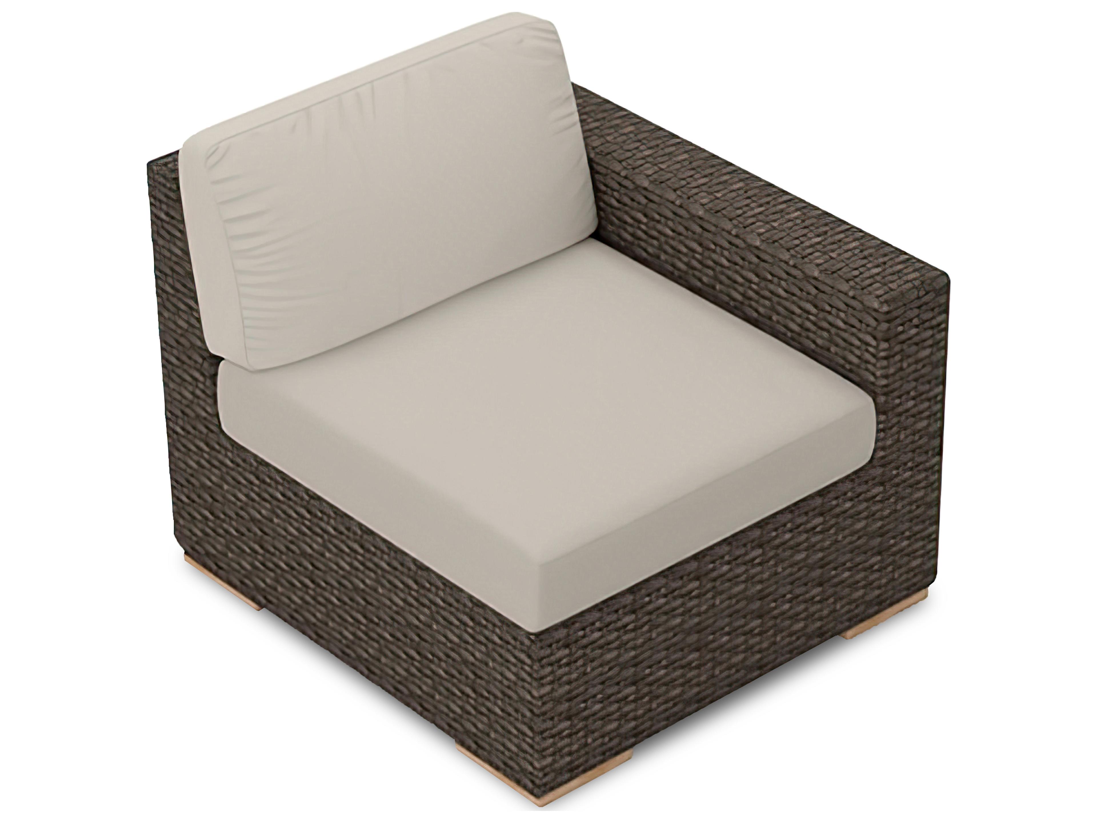 Harmonia Living Arden HDPE Wicker Right Arm Patio Lounge Chair