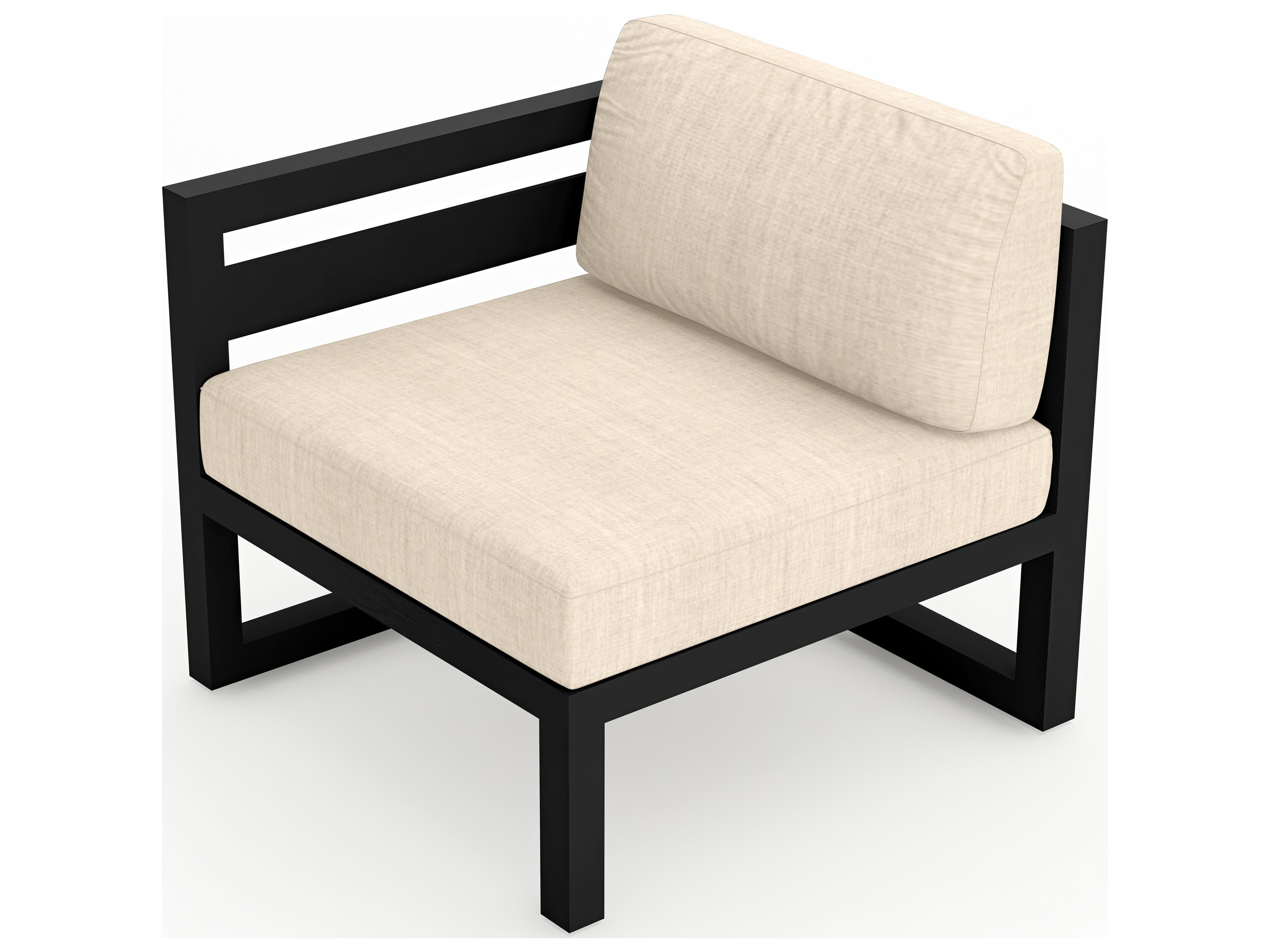 Harmonia Living Avion Aluminum Left Arm Section Patio Lounge Chair