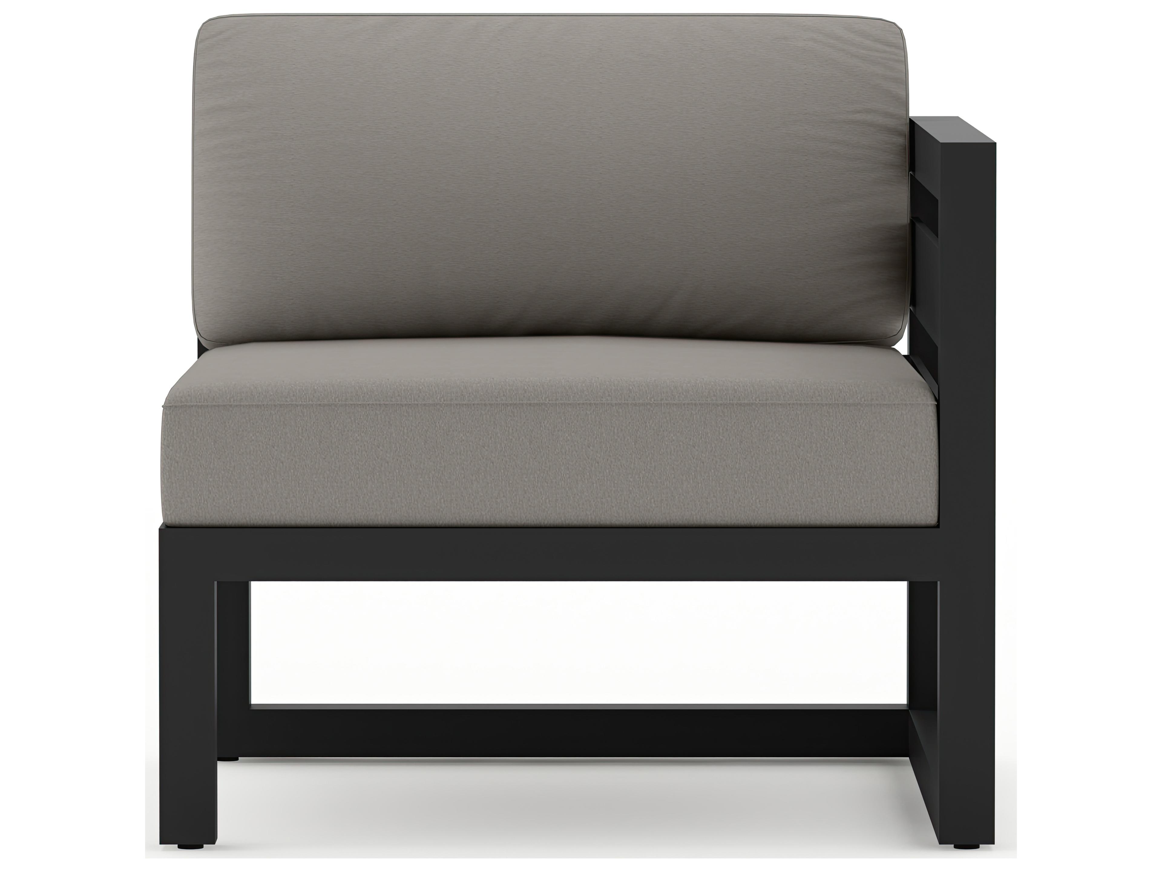 Harmonia Living Avion Aluminum Right Arm Section Outdoor Patio Lounge Chair