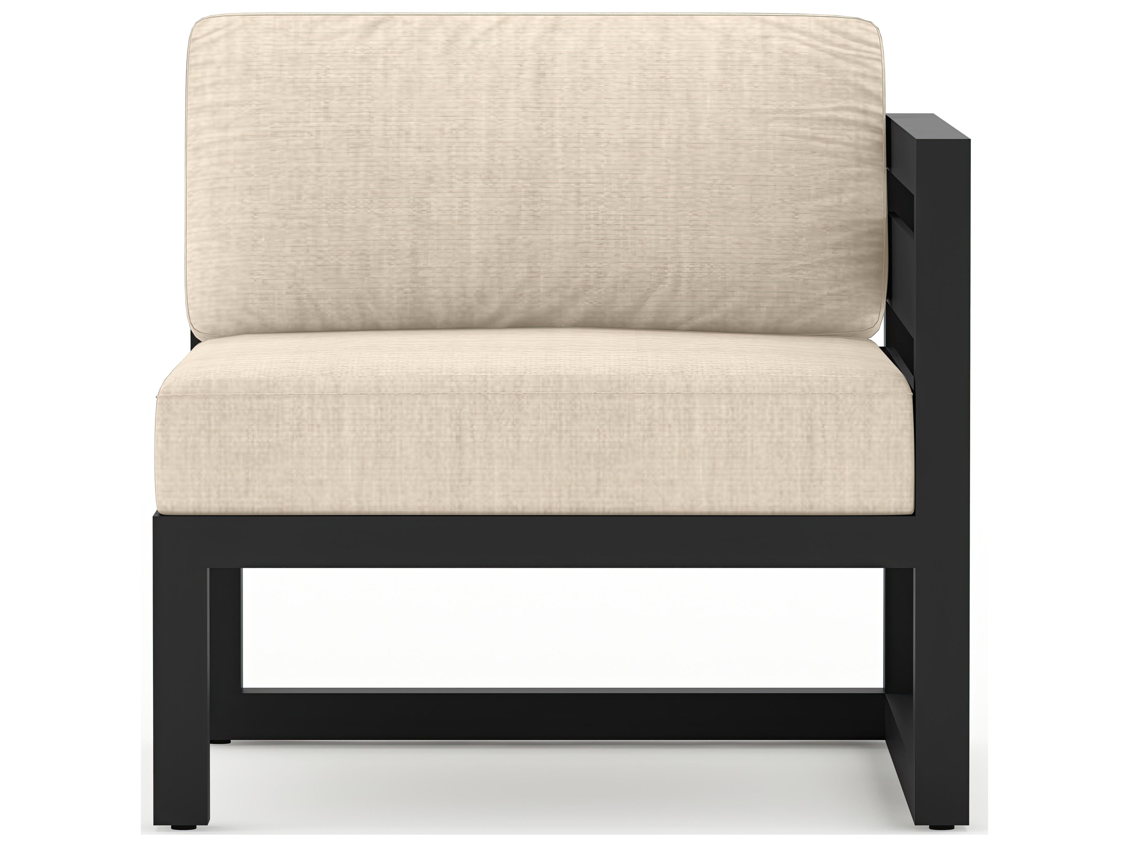 Harmonia Living Avion Aluminum Right Arm Section Outdoor Patio Lounge Chair