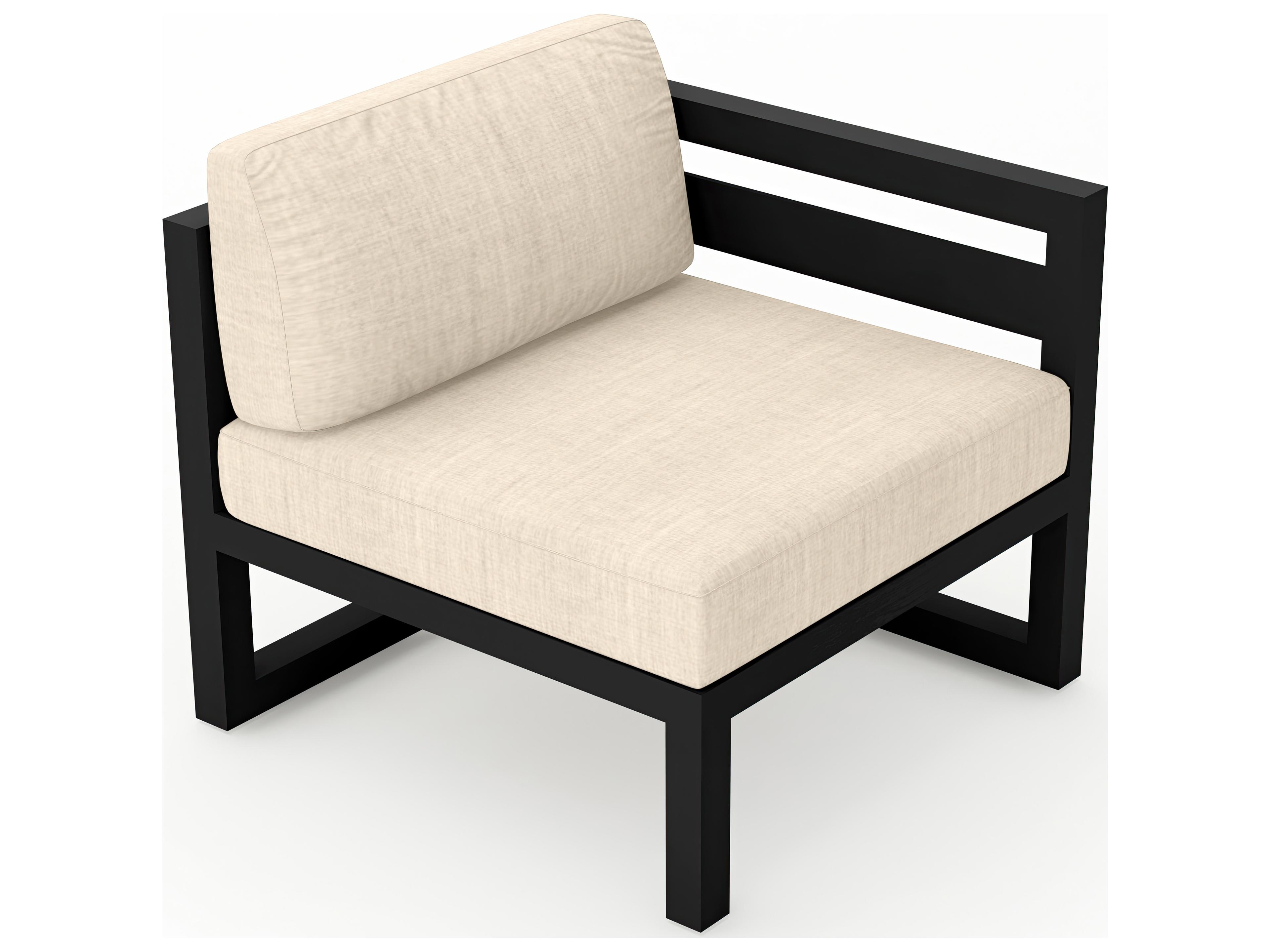 Harmonia Living Avion Aluminum Right Arm Section Outdoor Patio Lounge Chair