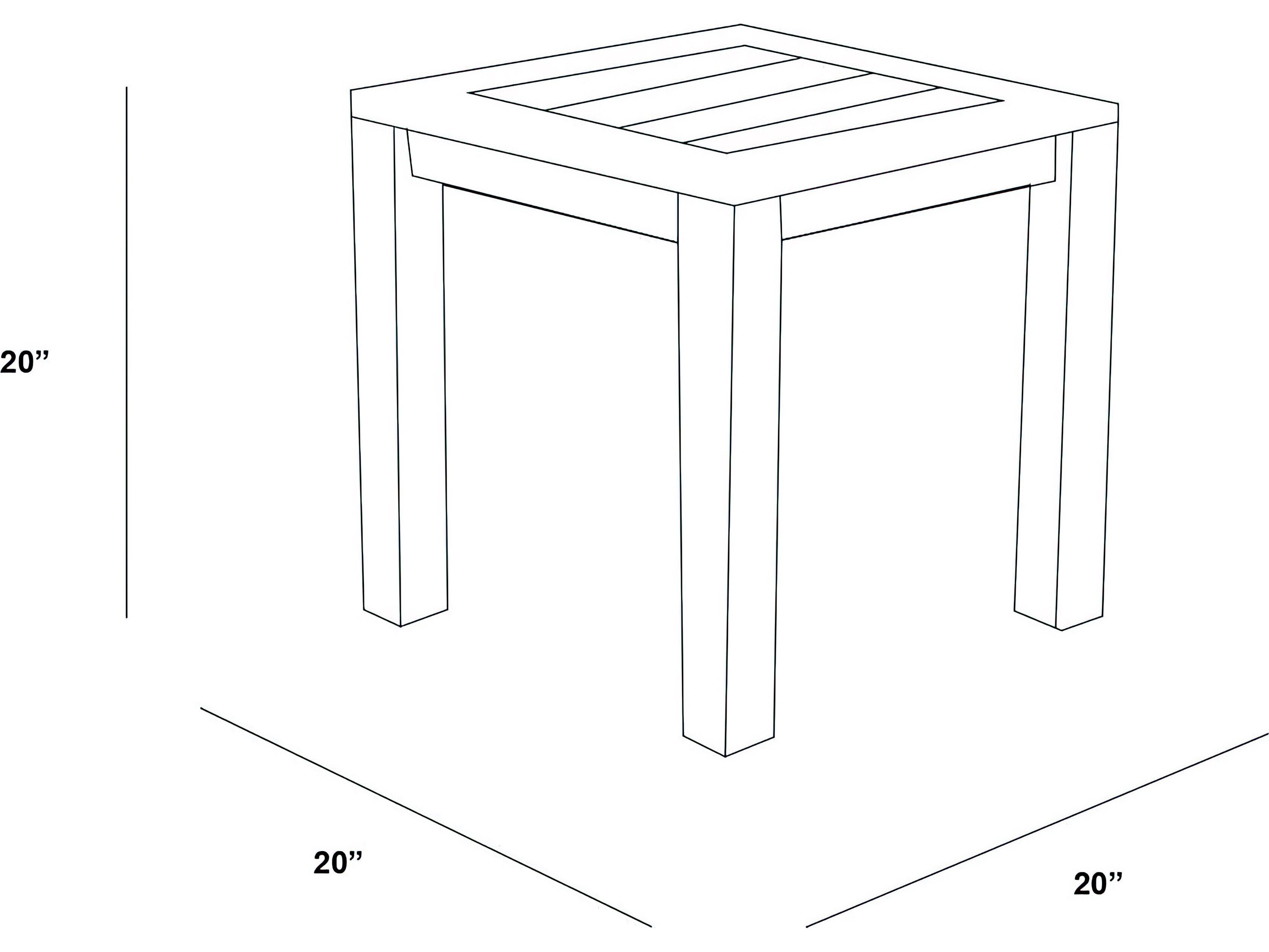 Harmonia Living Classic Teak Square End table