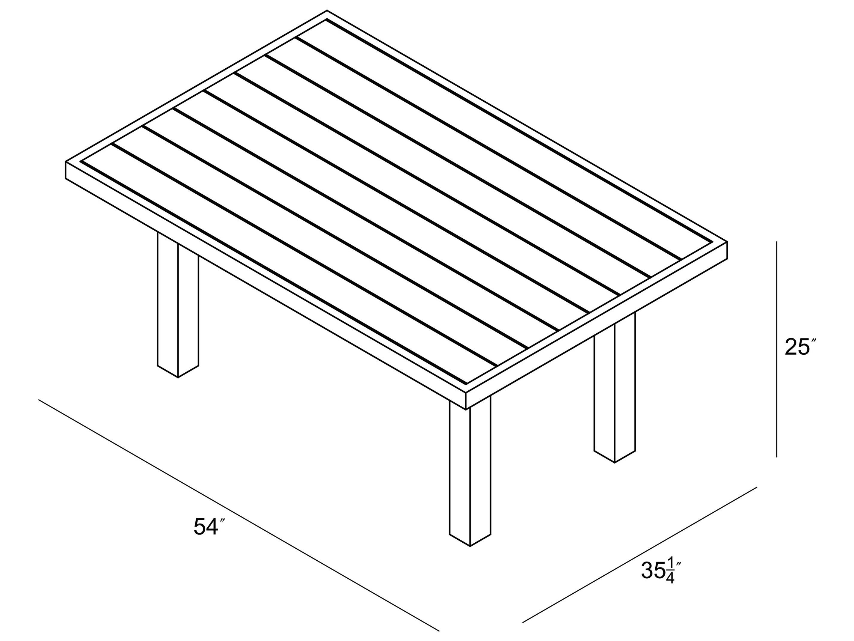 Harmonia Living Classic Aluminum Rectangular Chat table