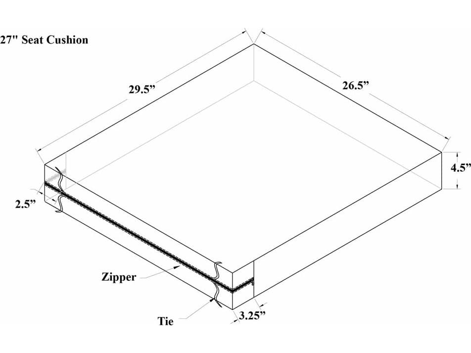Harmonia Living 27'' Single Seat Cushion