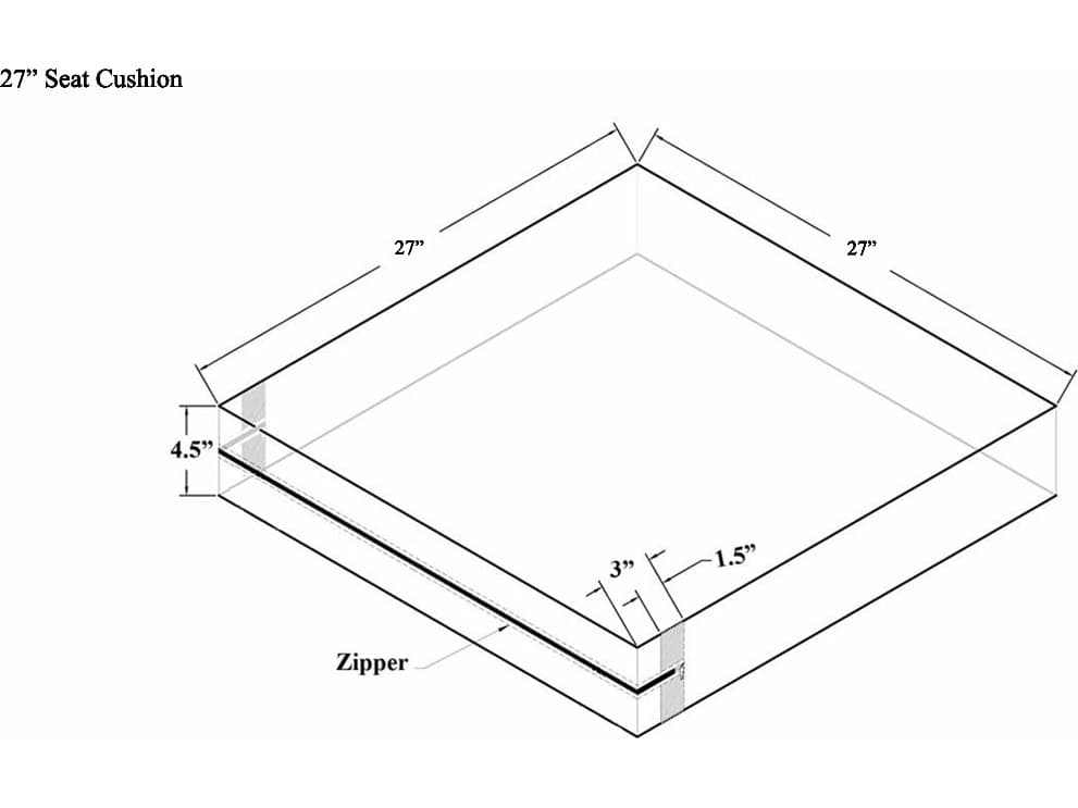 Harmonia Living 27'' Square Single Seat Cushion