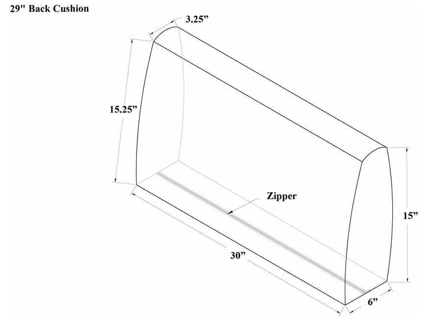Harmonia Living 29'' Square Single Seat Back Cushion