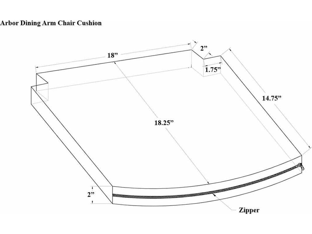 Harmonia Living Arbor Dining Arm Chair Cushion