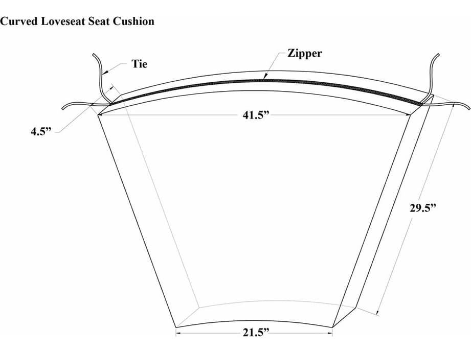 Harmonia Living Curve Loveseat Cushion