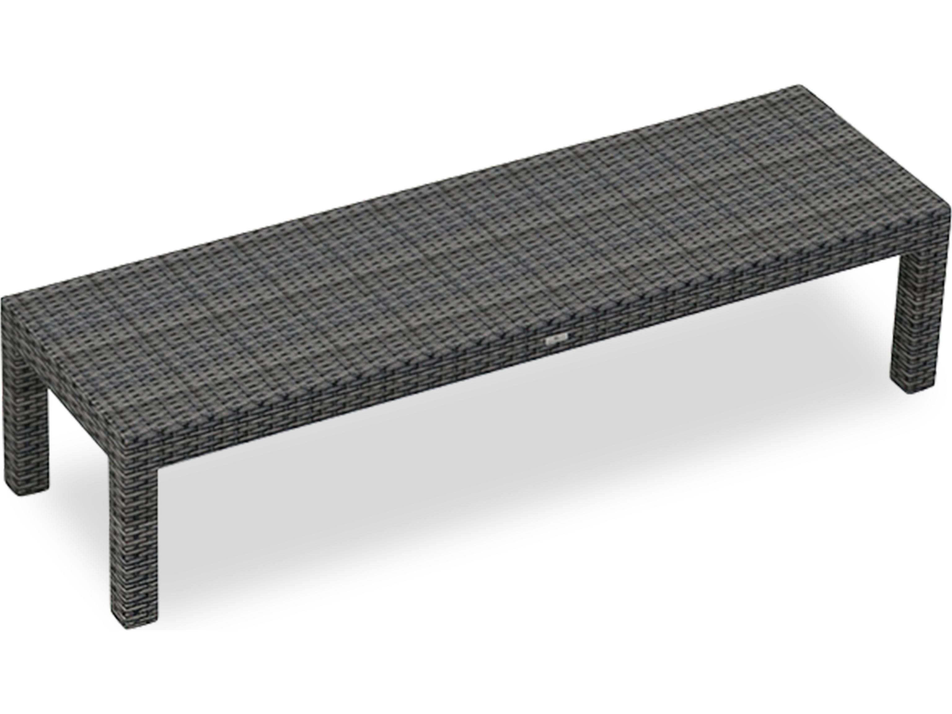 Harmonia Living District Wicker 3-Seater Dining Outdoor Patio Bench