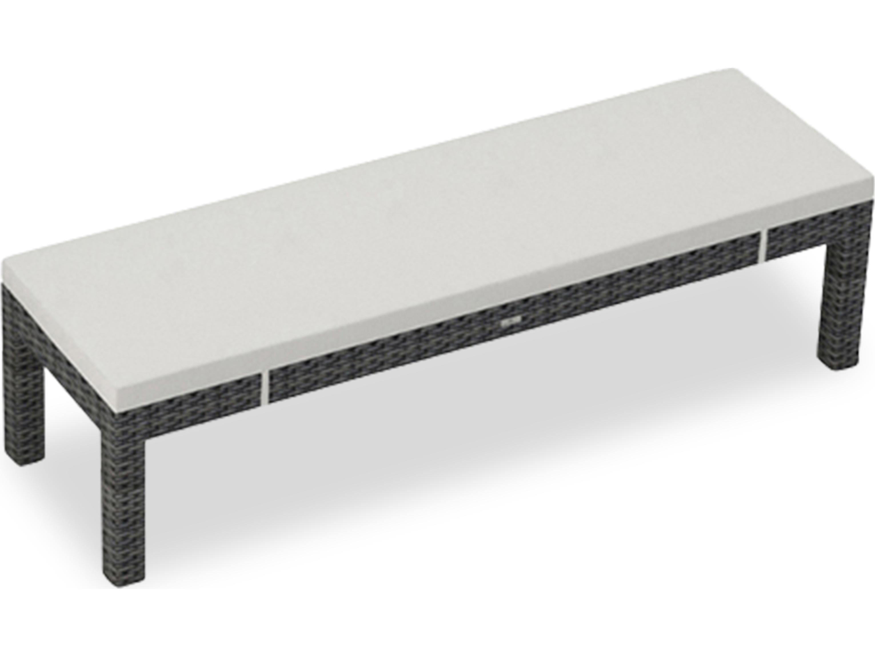 Harmonia Living District Wicker 3-Seater Dining Outdoor Patio Bench