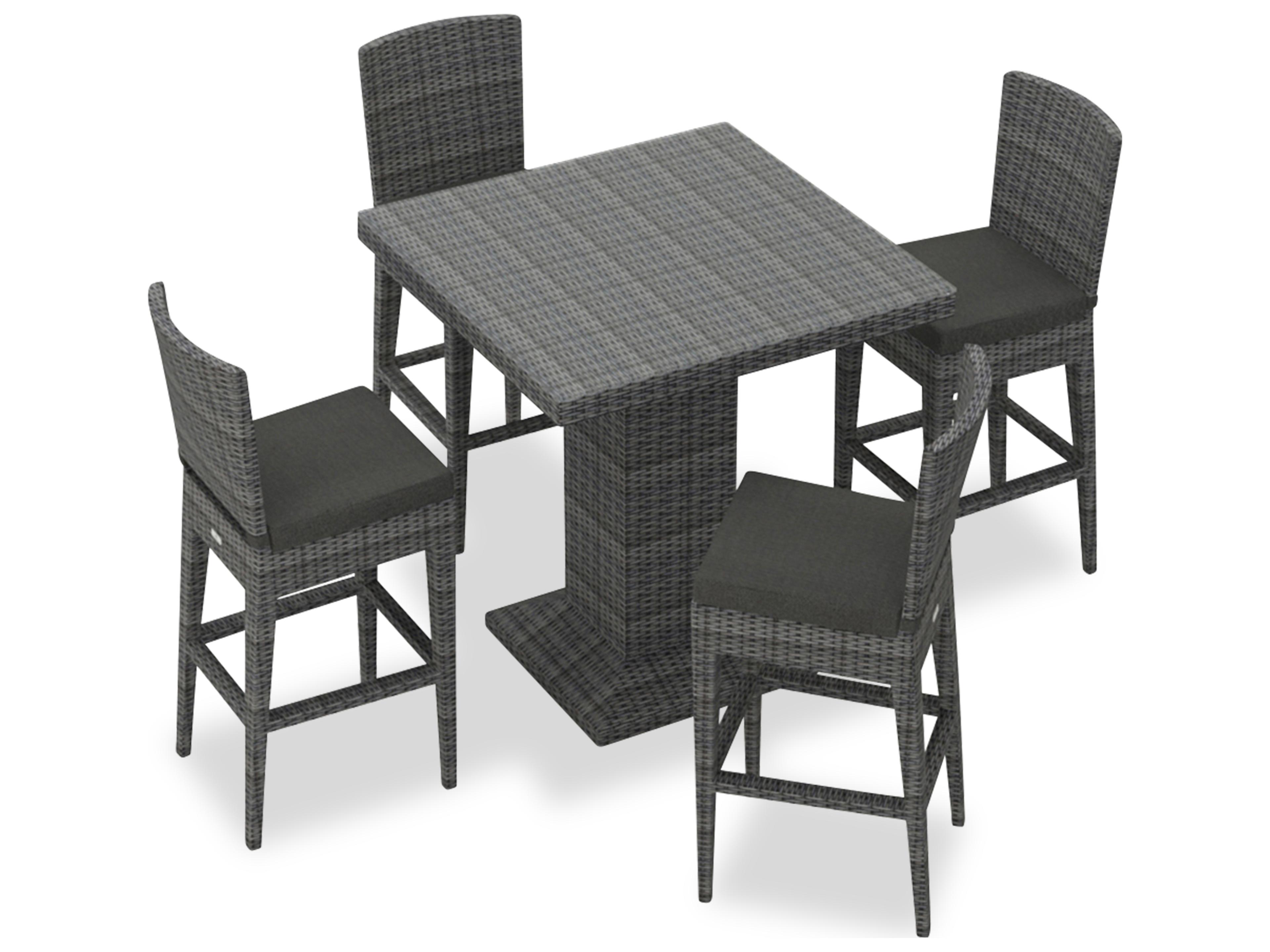 Harmonia Living District Wicker 5 Piece Bar Set