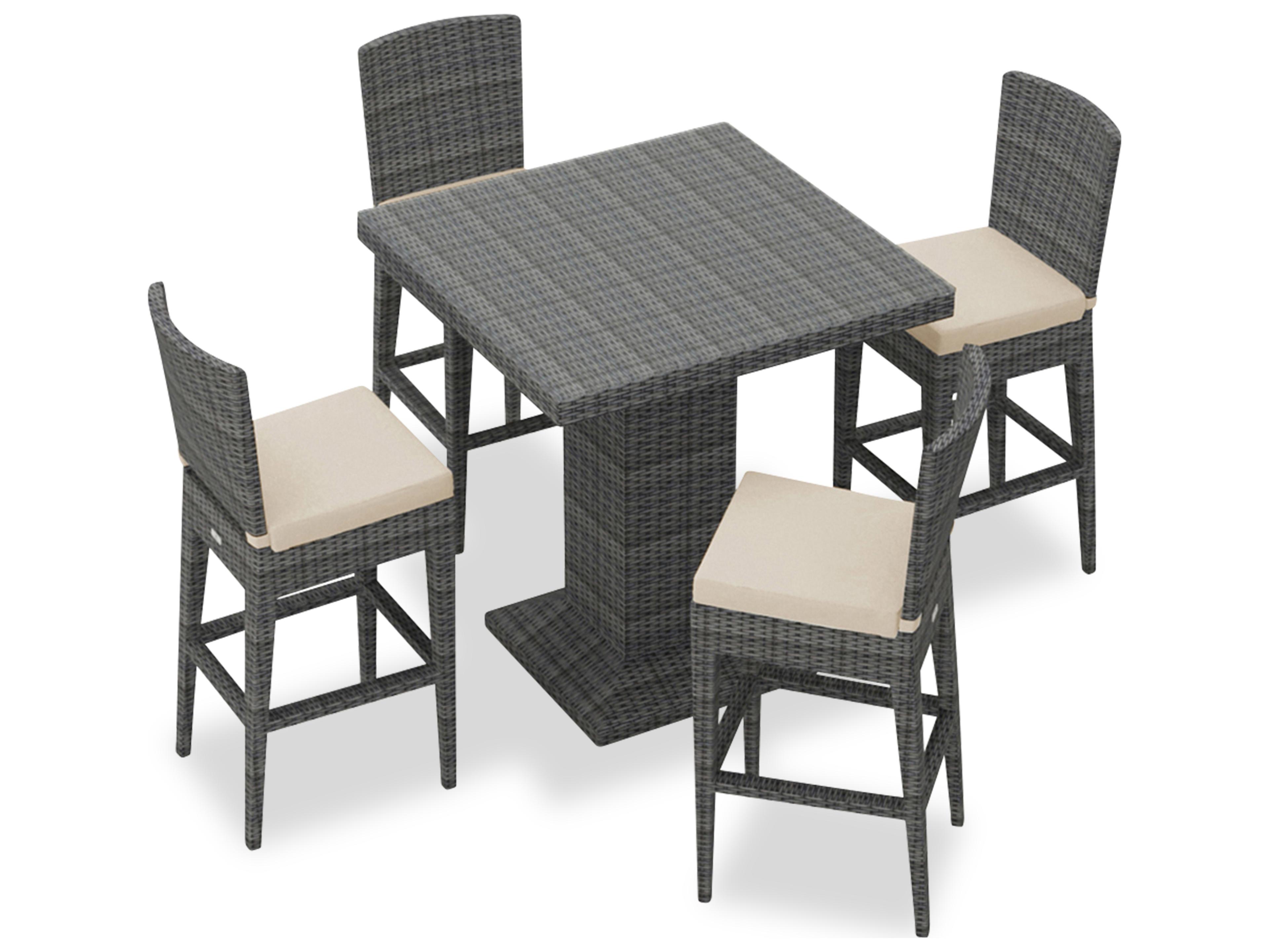 Harmonia Living District Wicker 5 Piece Bar Set