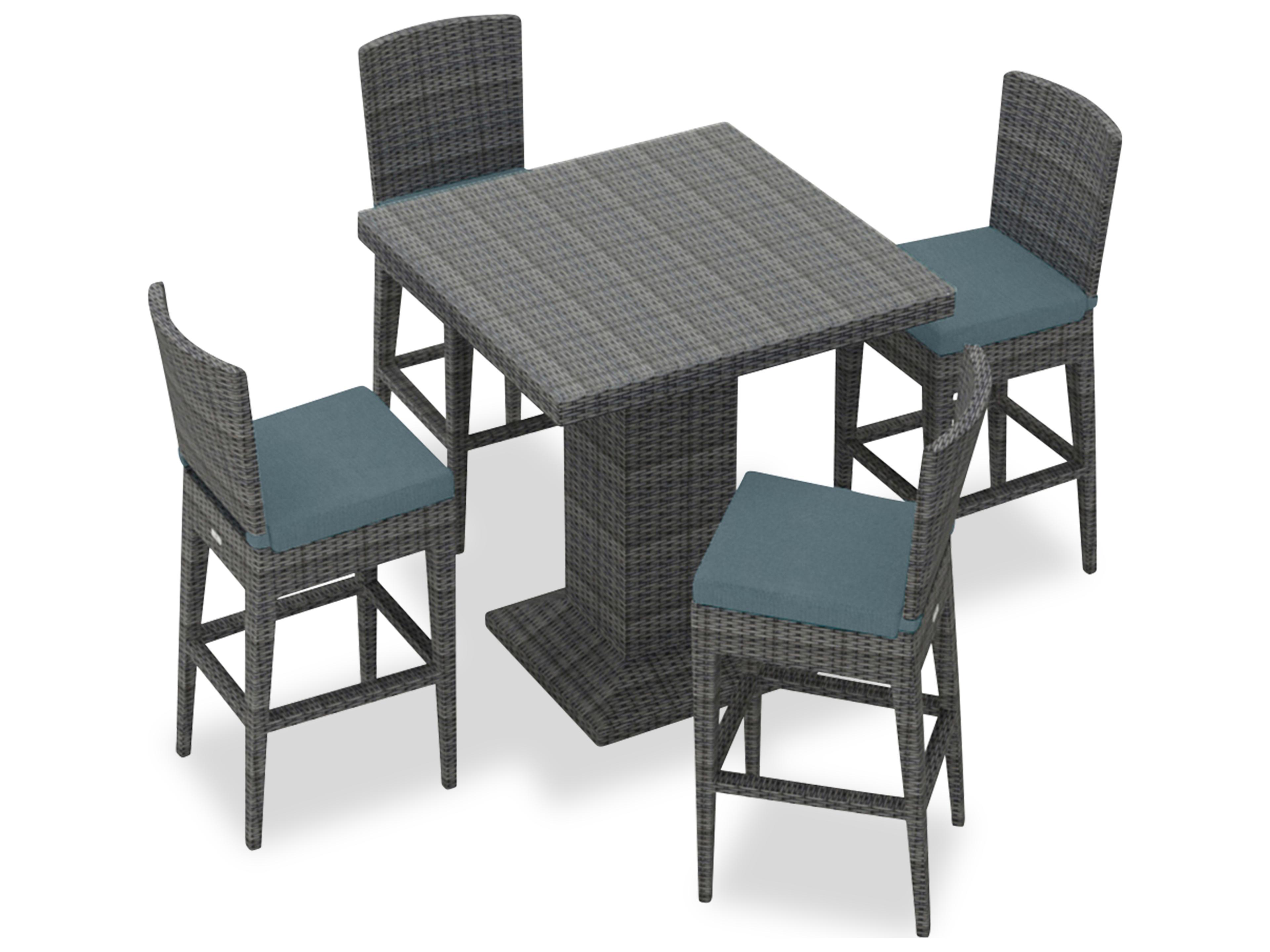 Harmonia Living District Wicker 5 Piece Bar Set