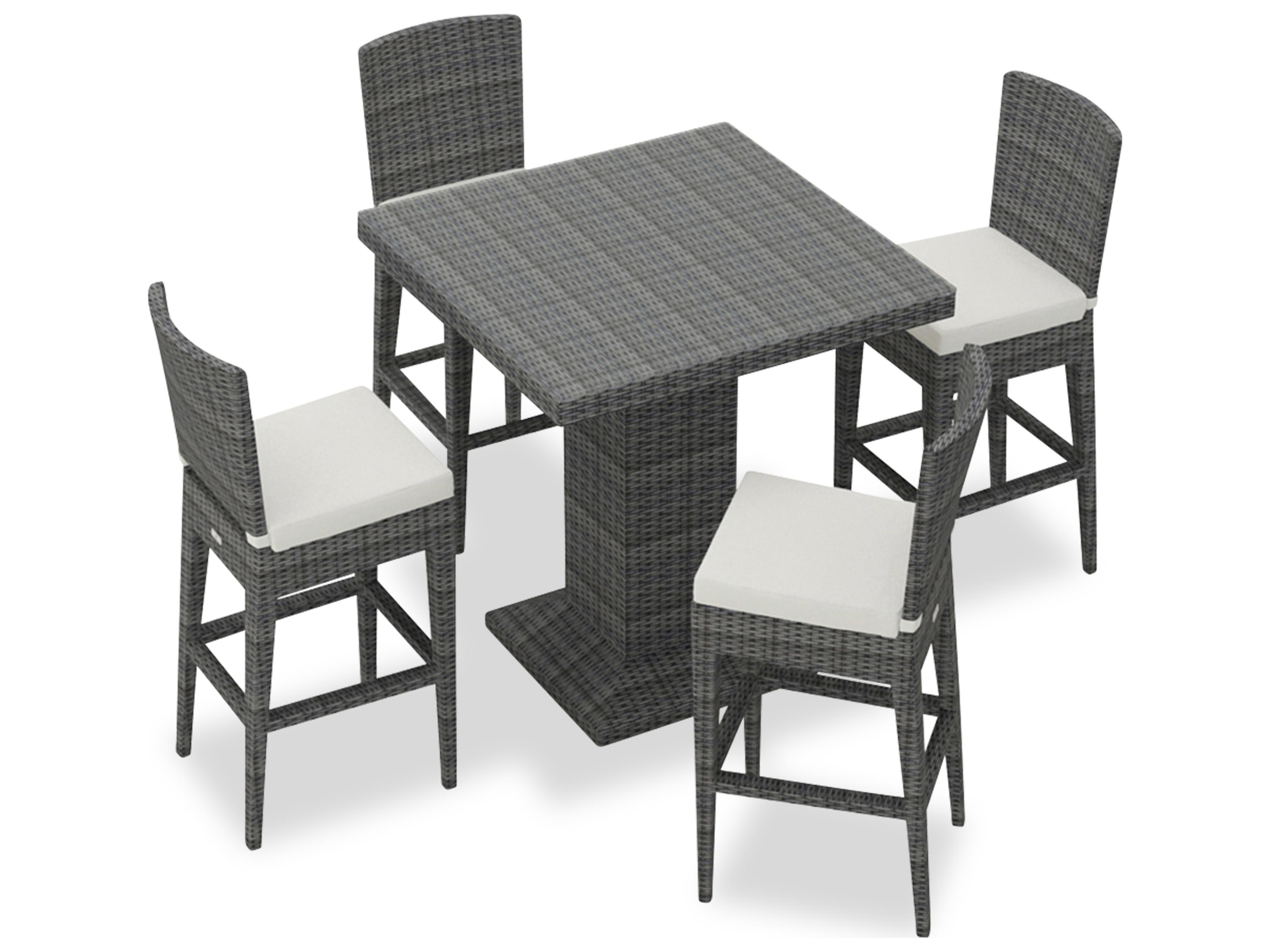 Harmonia Living District Wicker 5 Piece Bar Set