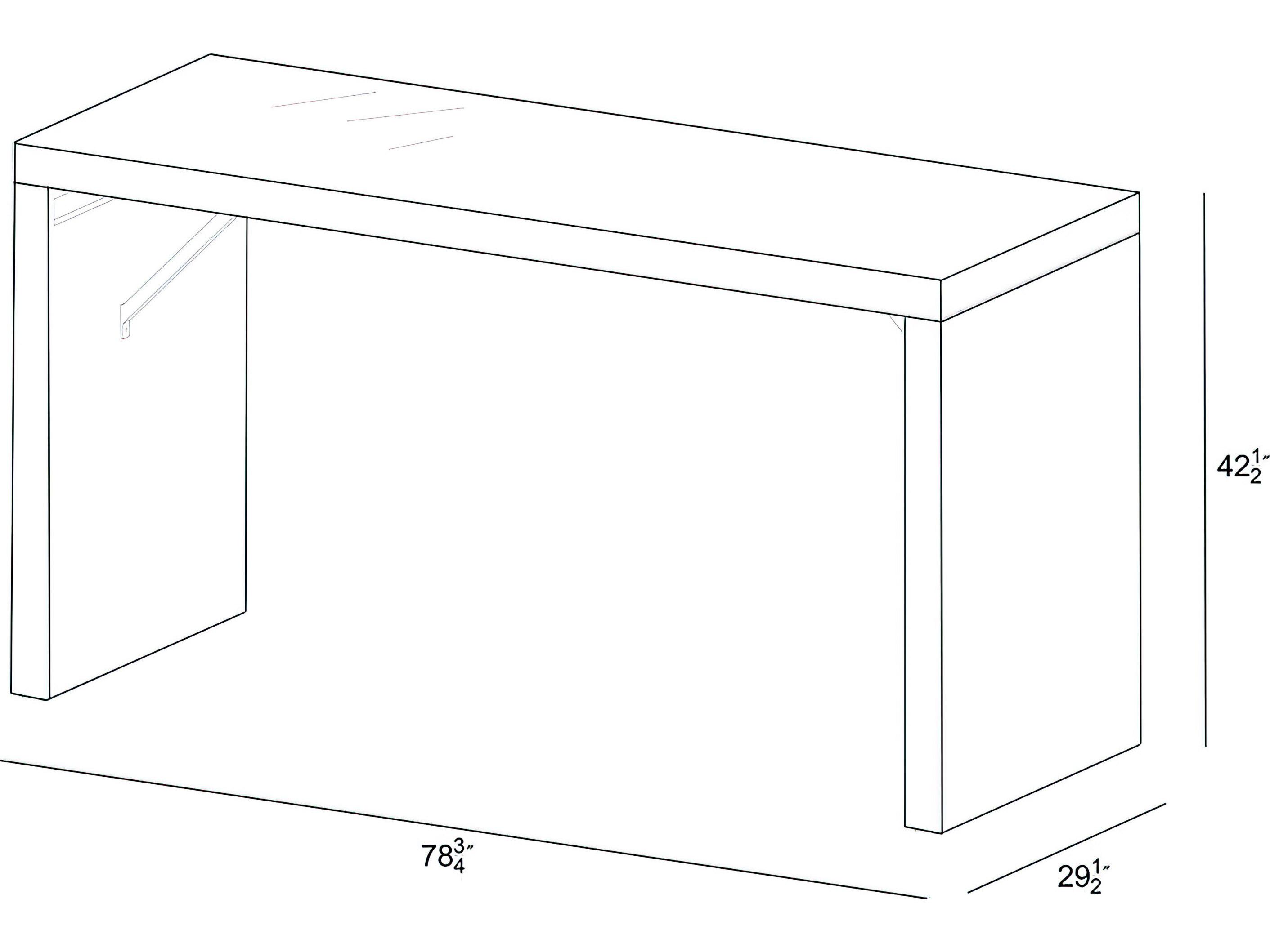 Harmonia Living District Wicker Rectangular Glass Top Bar table
