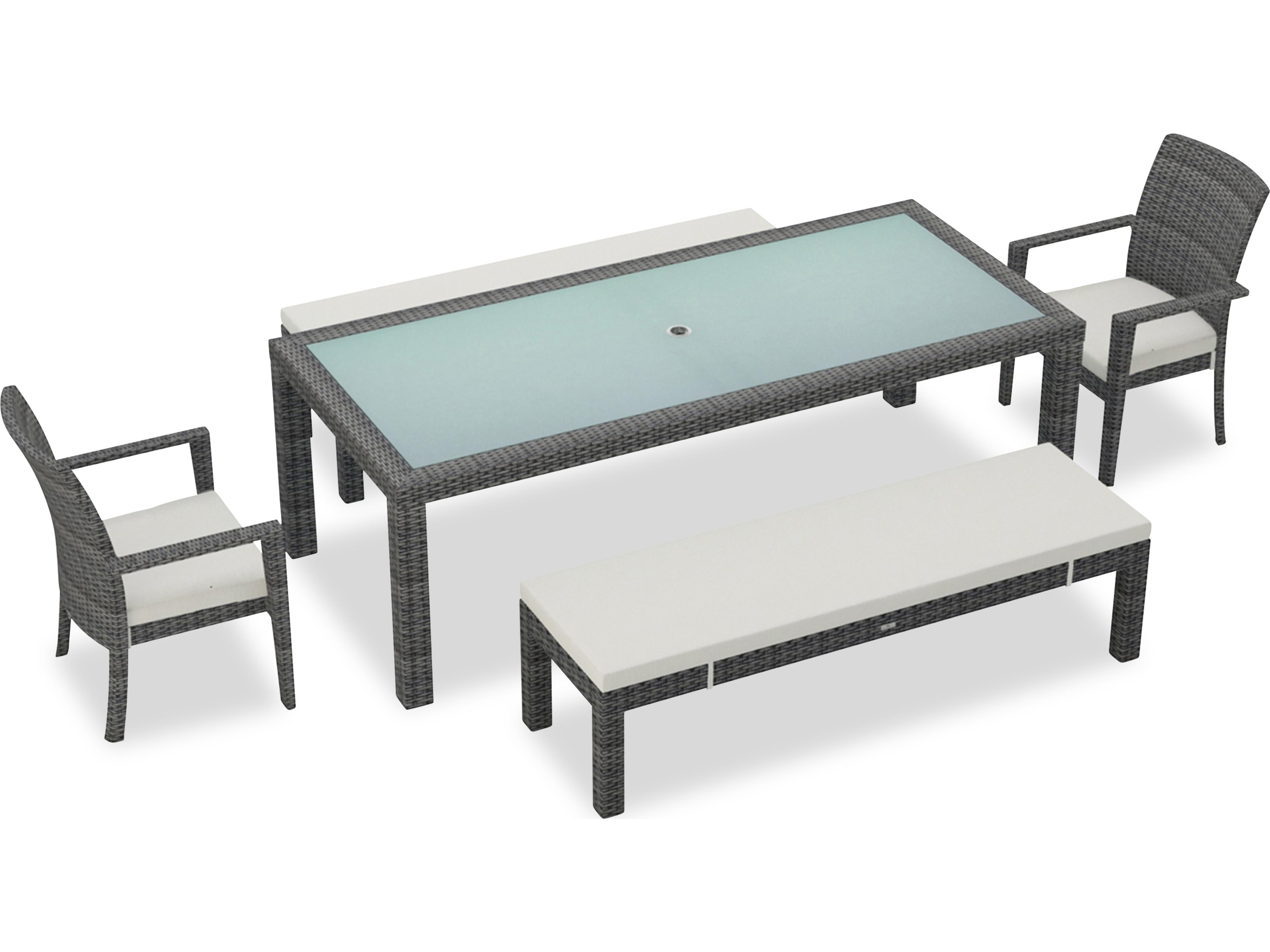 Harmonia Living District Wicker 5 Piece Outdoor Dining Set