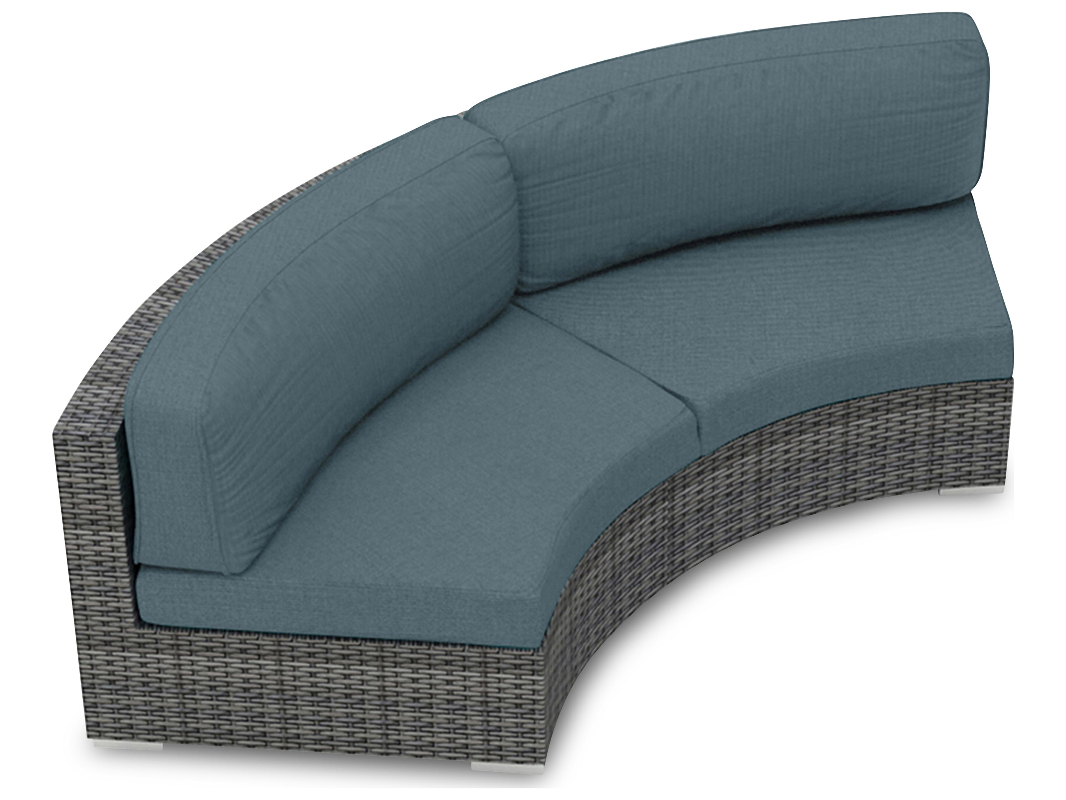 Harmonia Living District Wicker Curved Patio Loveseat