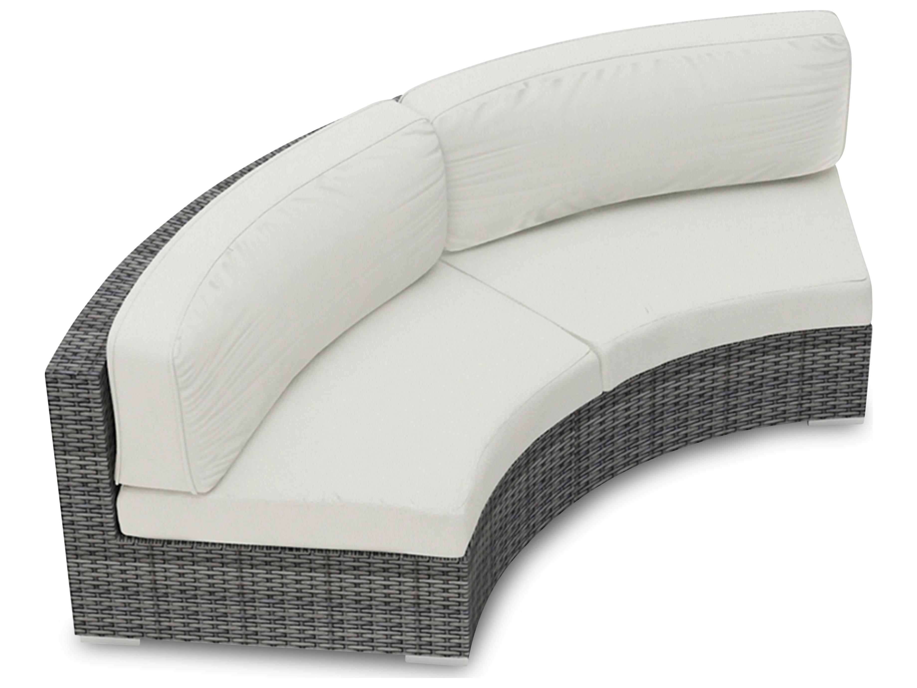 Harmonia Living District Wicker Curved Patio Loveseat