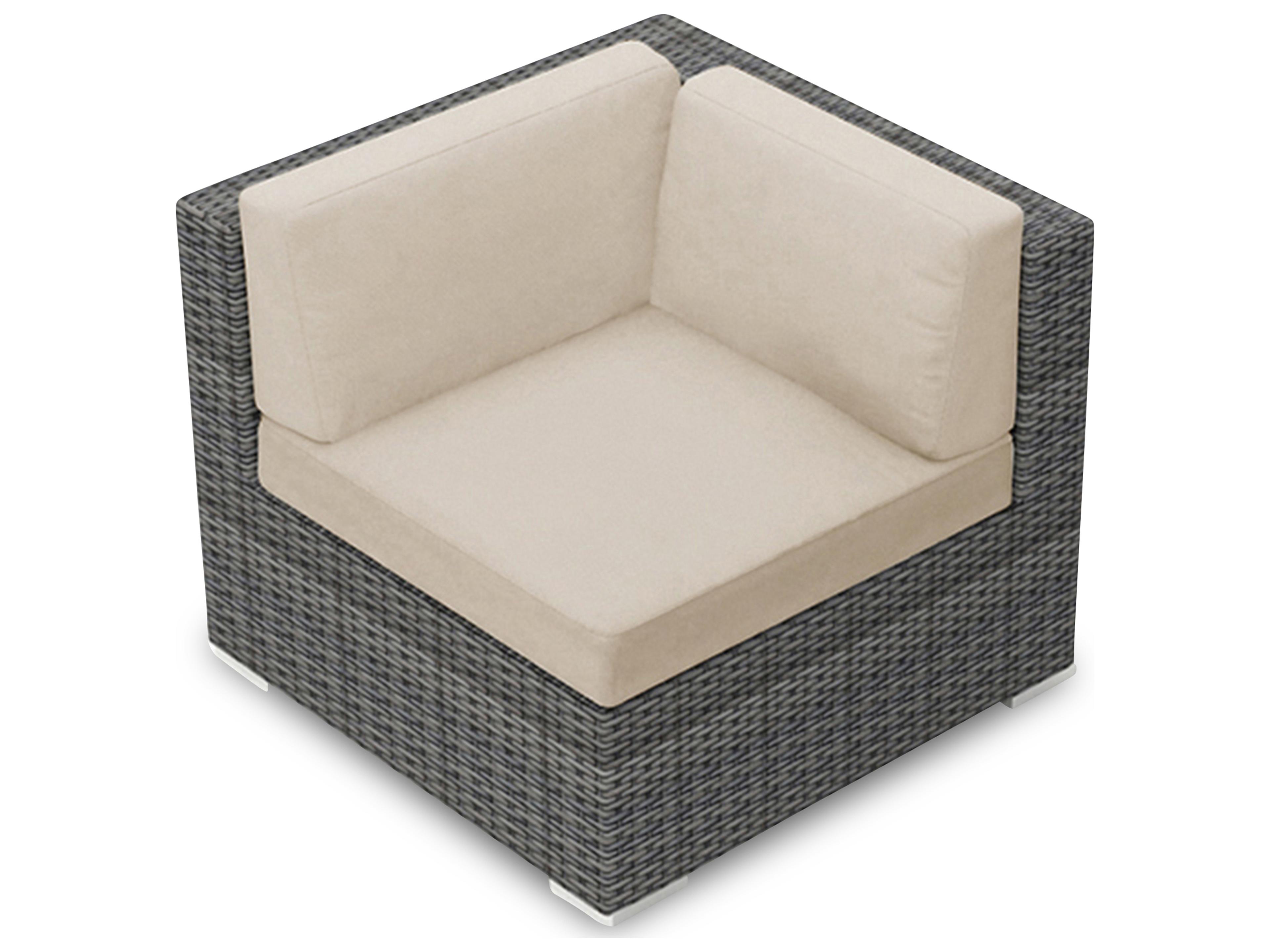 Harmonia Living District Wicker Corner Section Outdoor Lounge Chair