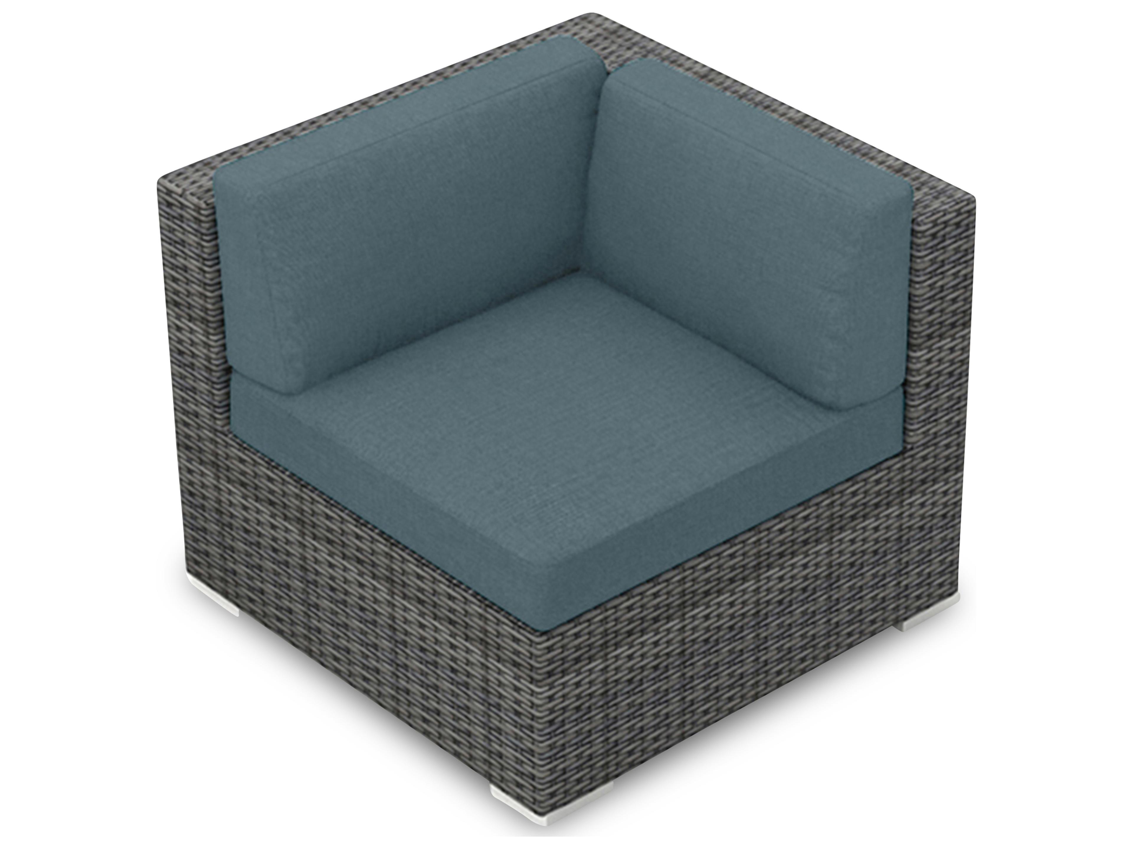 Harmonia Living District Wicker Corner Section Outdoor Lounge Chair