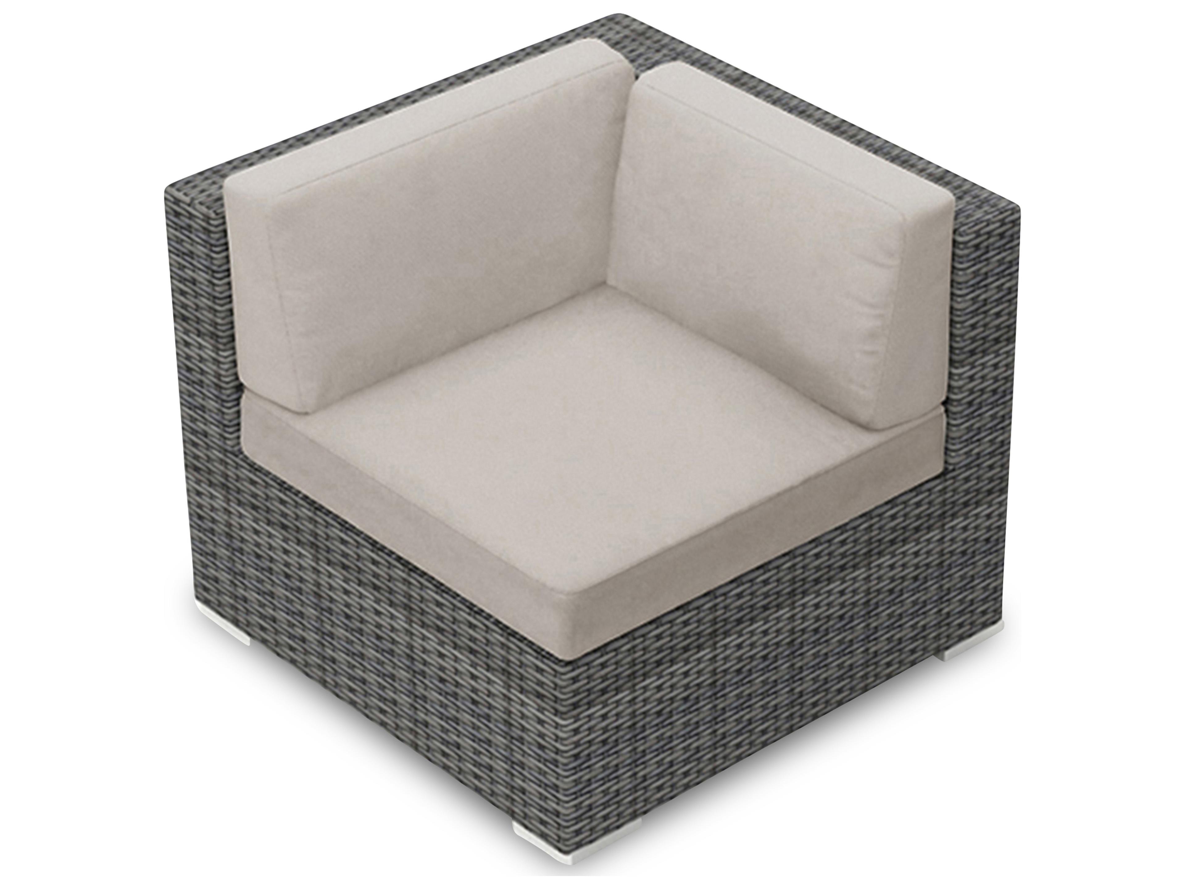 Harmonia Living District Wicker Corner Section Outdoor Lounge Chair