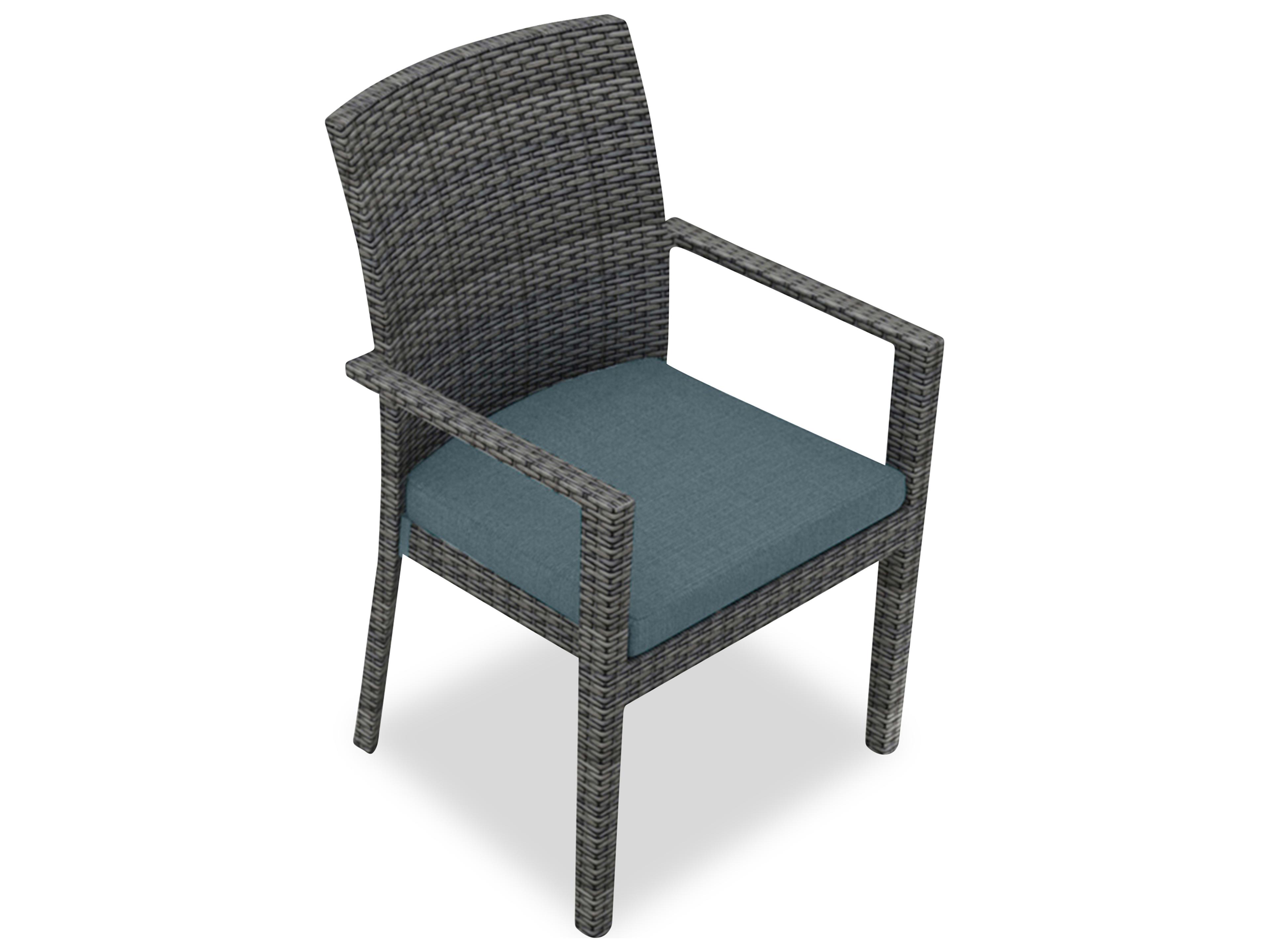 Harmonia Living District Wicker Stackable Patio Dining Arm Chair