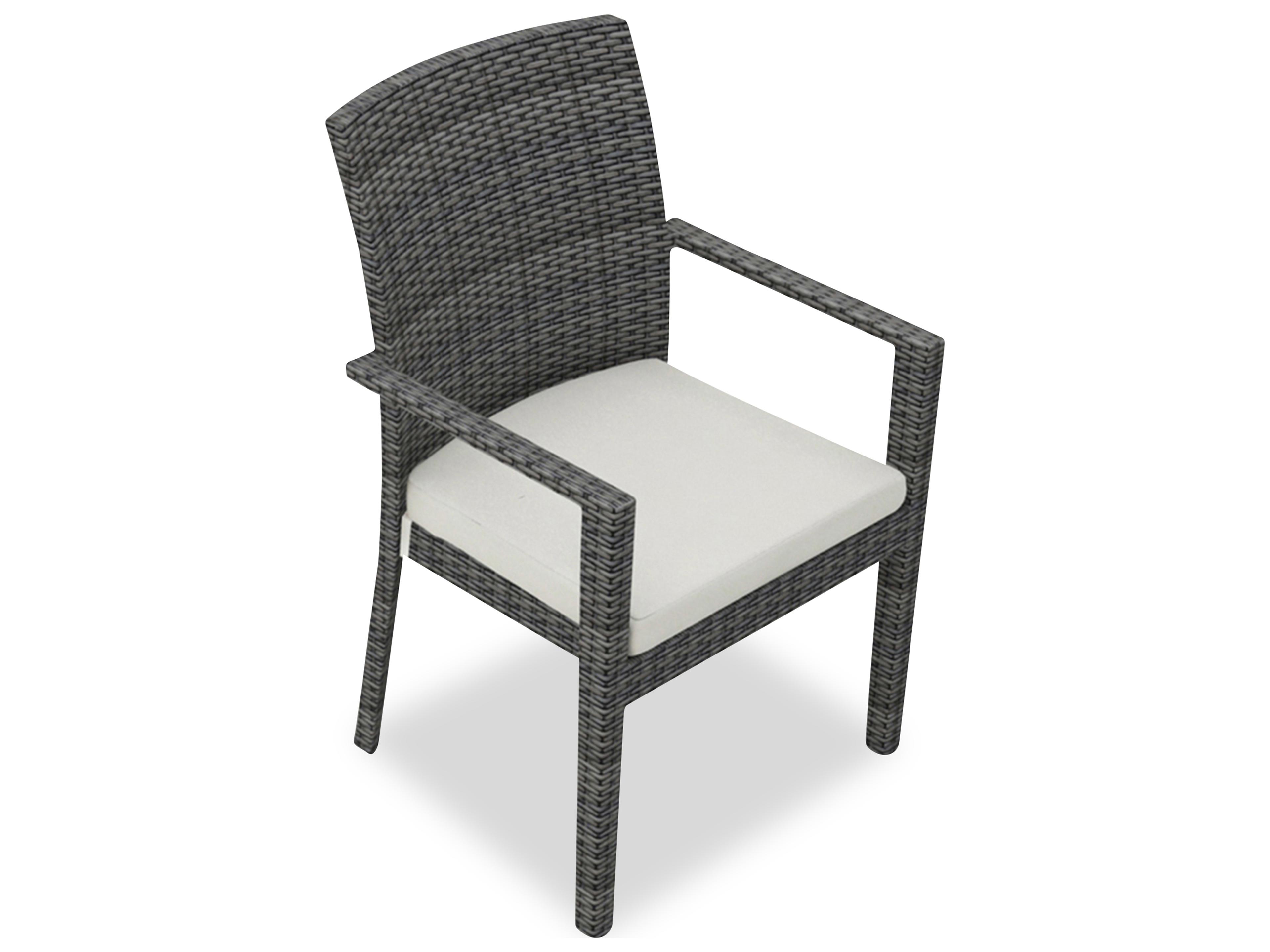 Harmonia Living District Wicker Stackable Patio Dining Arm Chair