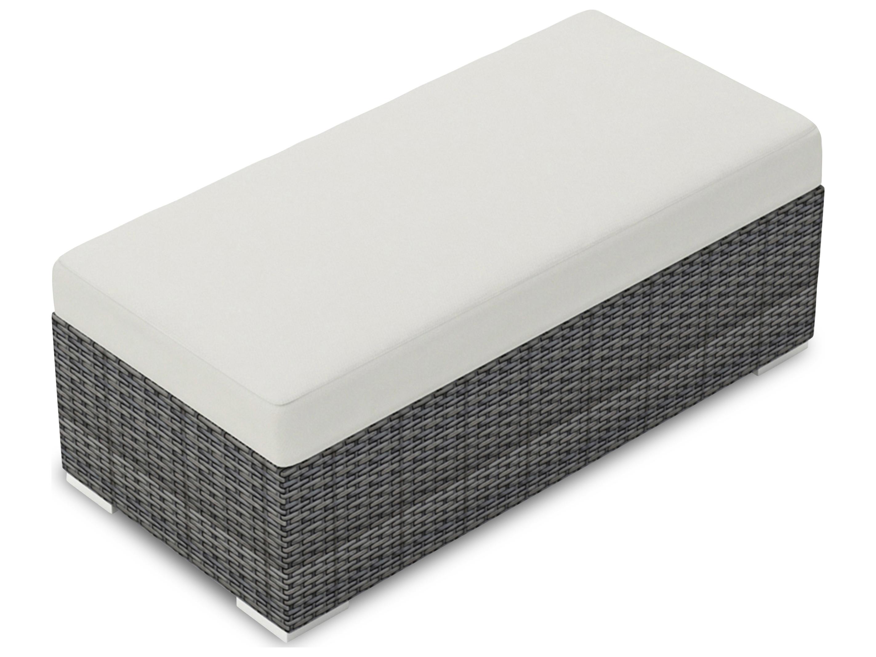 Harmonia Living District Wicker Double Outdoor Patio Ottoman