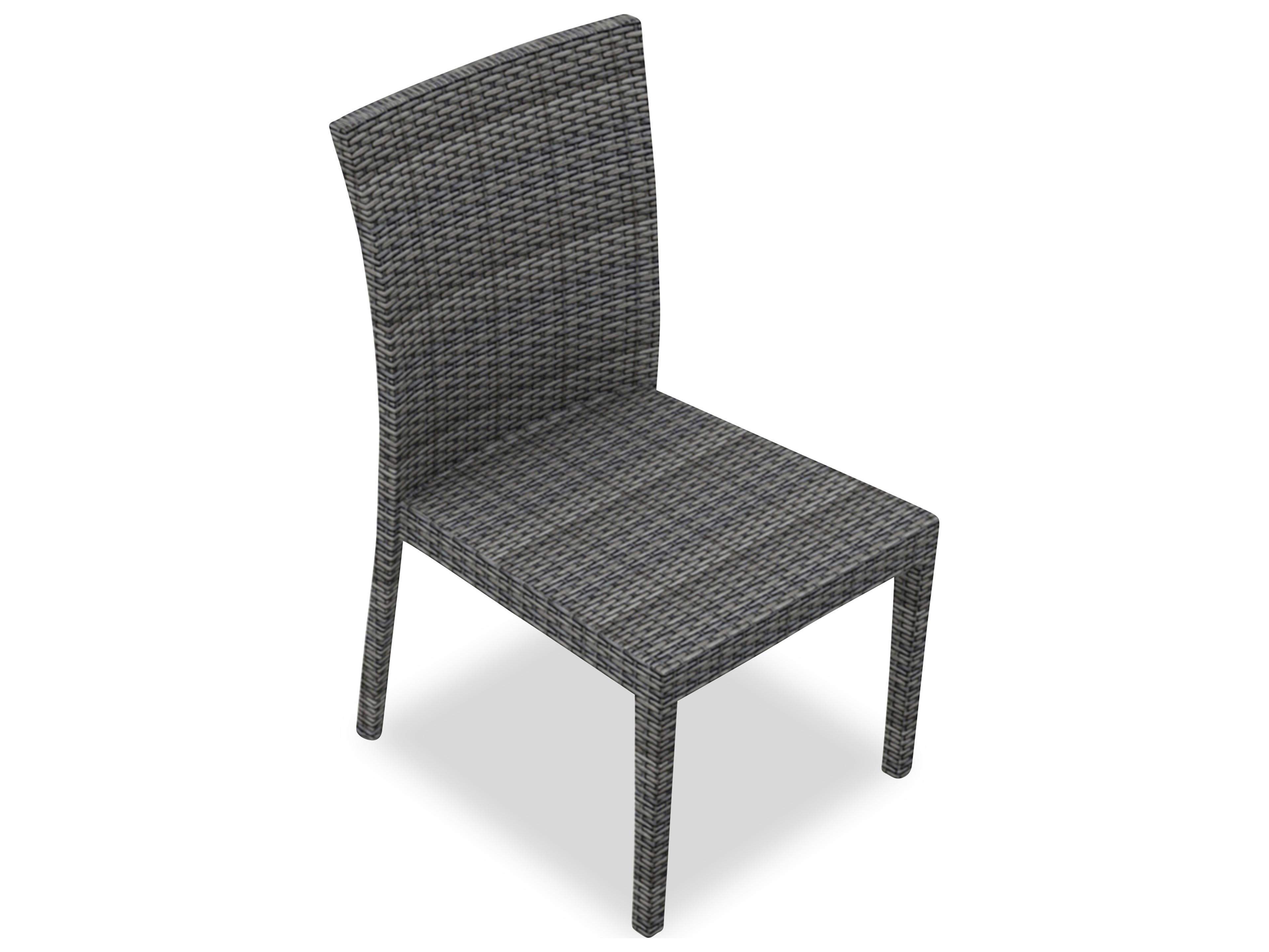 Harmonia Living District Wicker Stackable Patio Dining Side Chair