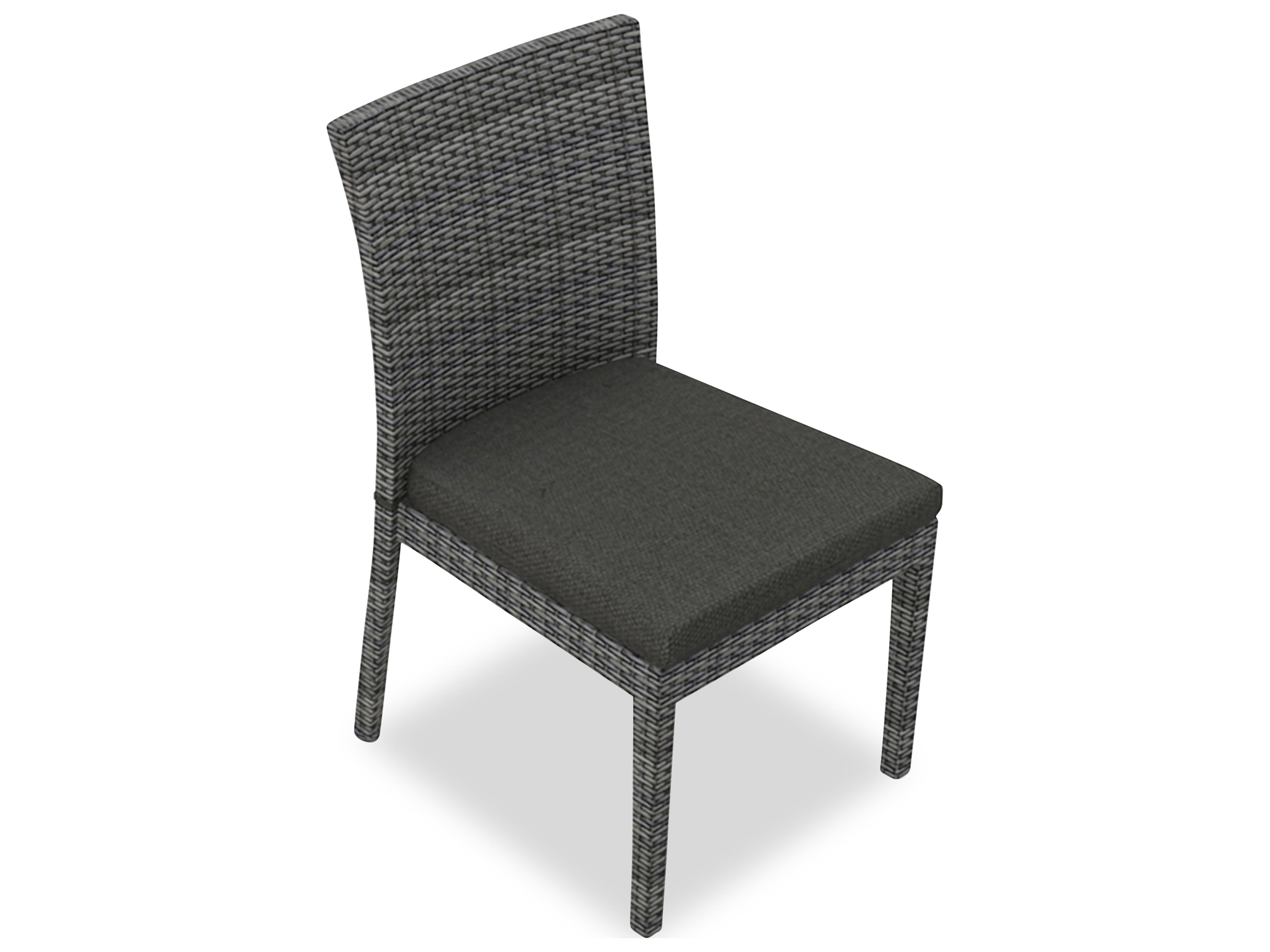 Harmonia Living District Wicker Stackable Patio Dining Side Chair