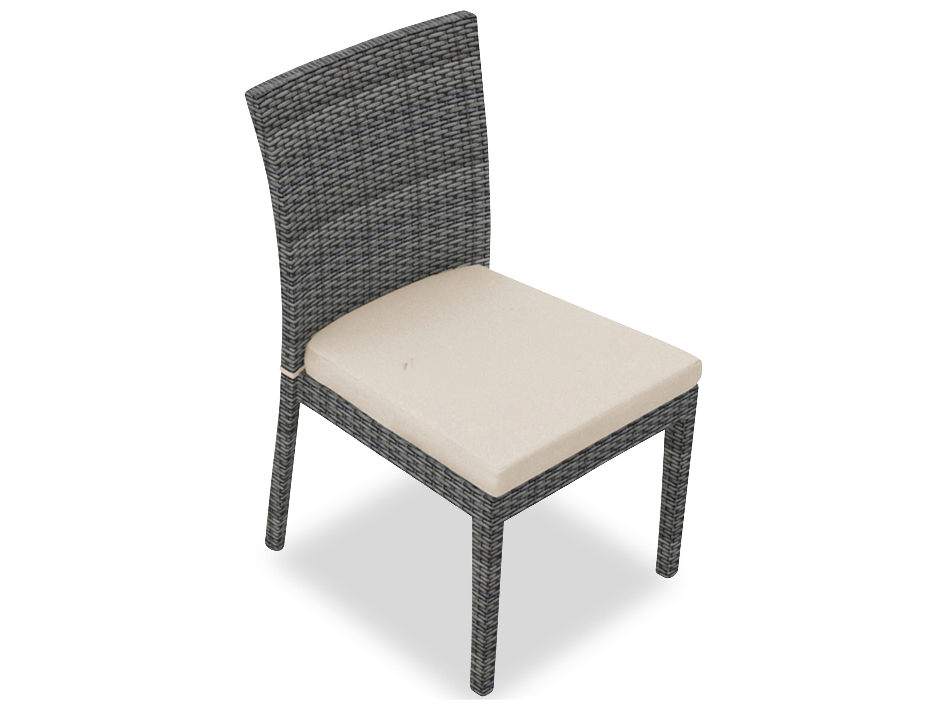 Harmonia Living District Wicker Stackable Patio Dining Side Chair