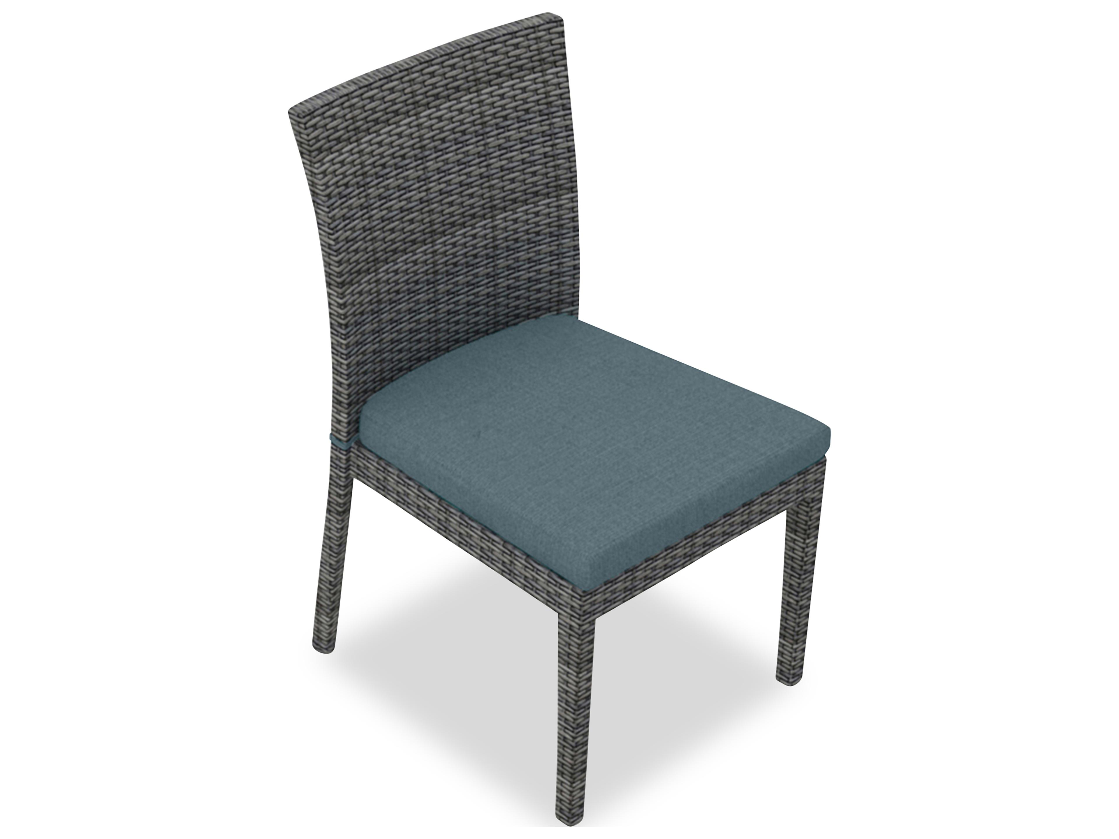 Harmonia Living District Wicker Stackable Patio Dining Side Chair