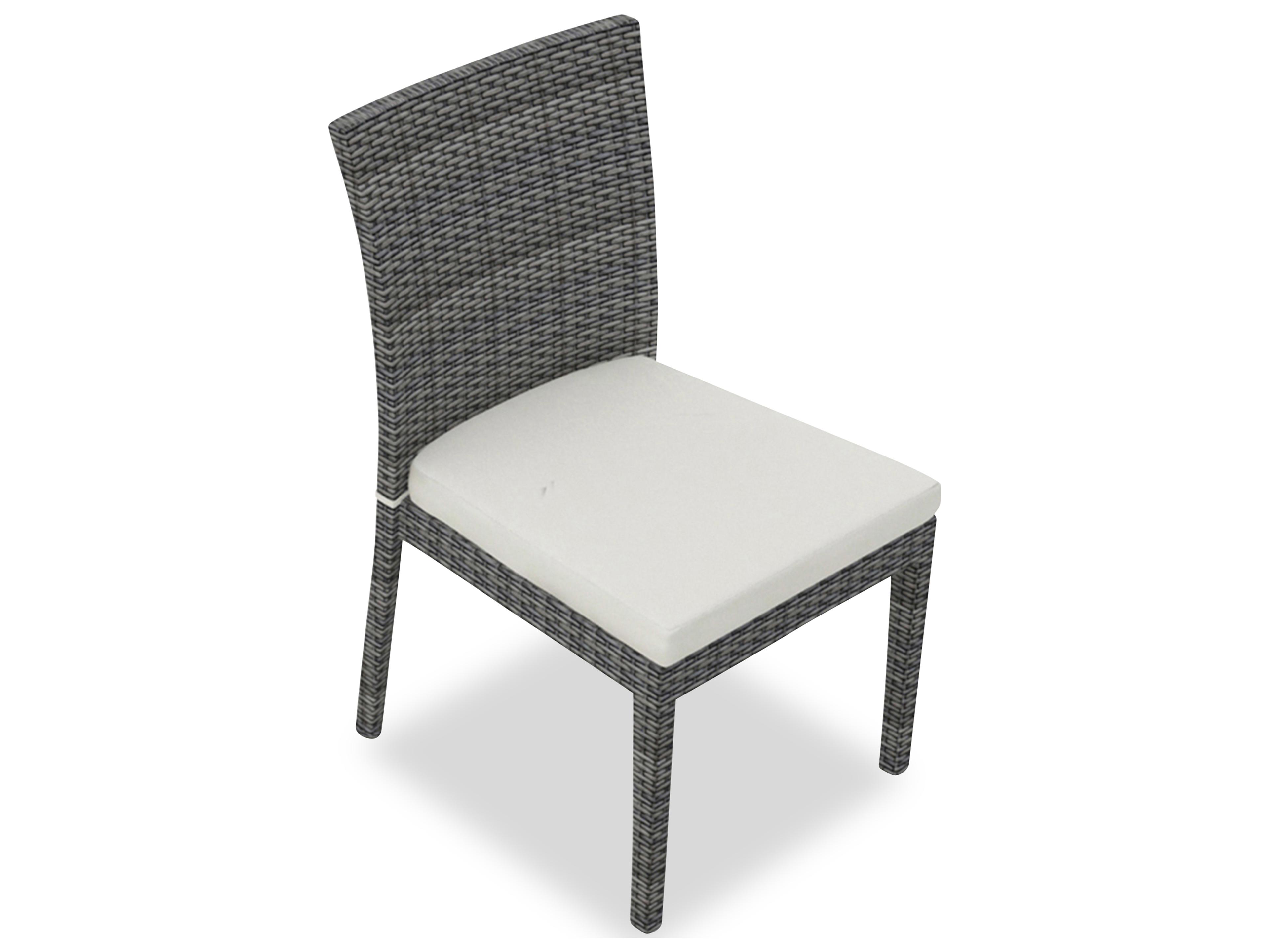 Harmonia Living District Wicker Stackable Patio Dining Side Chair