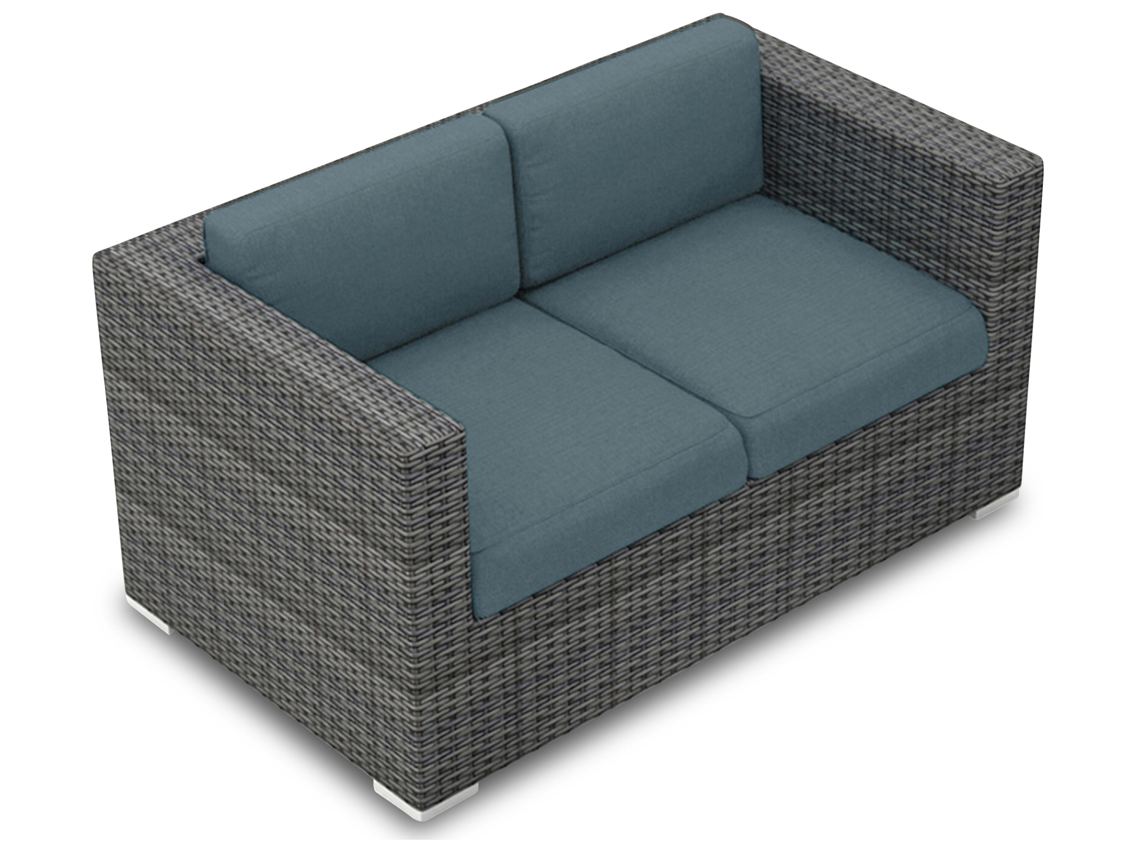 Harmonia Living District Wicker Outdoor Loveseat