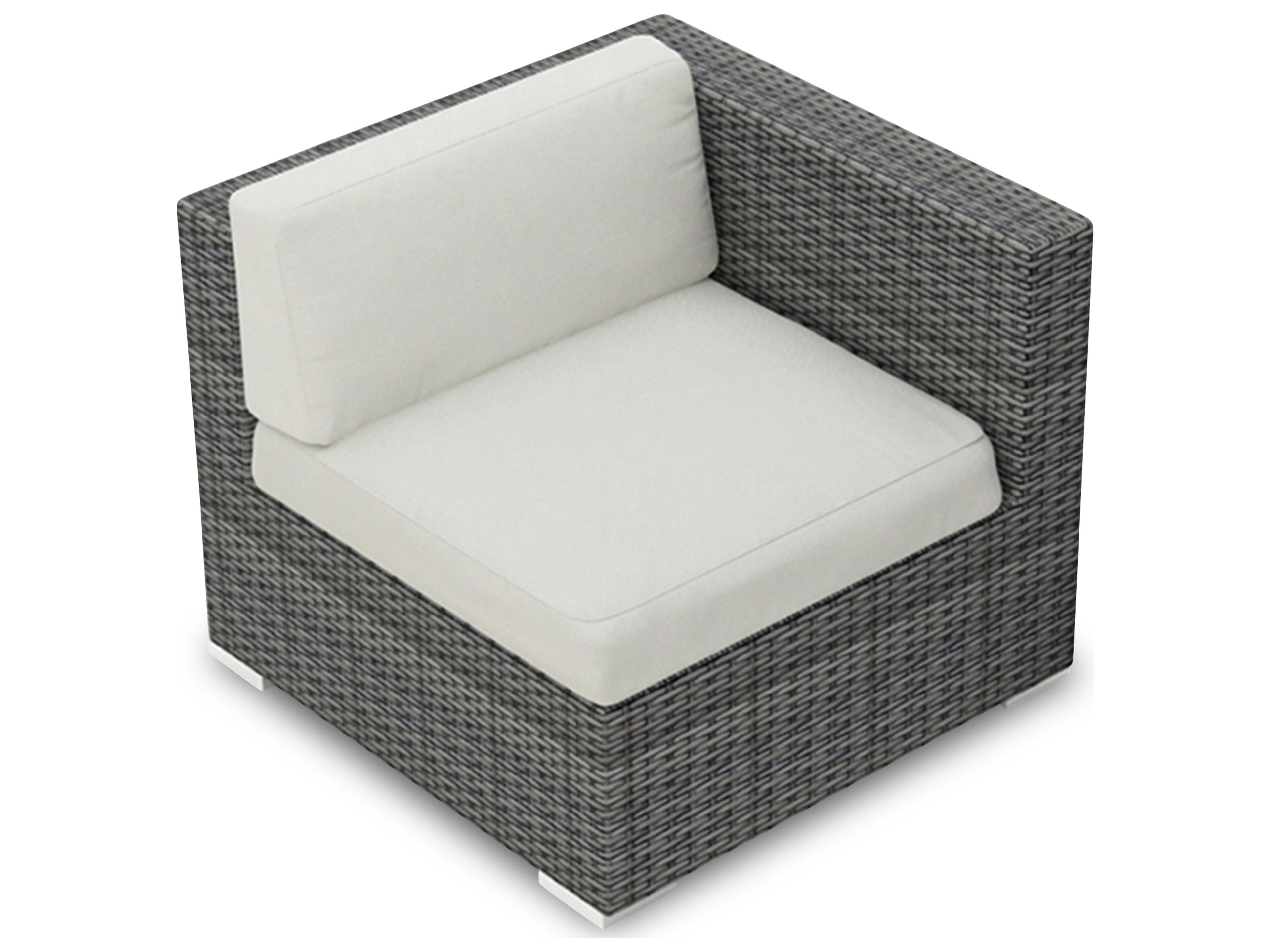 Harmonia Living District Wicker Right Arm Section Outdoor Lounge Chair