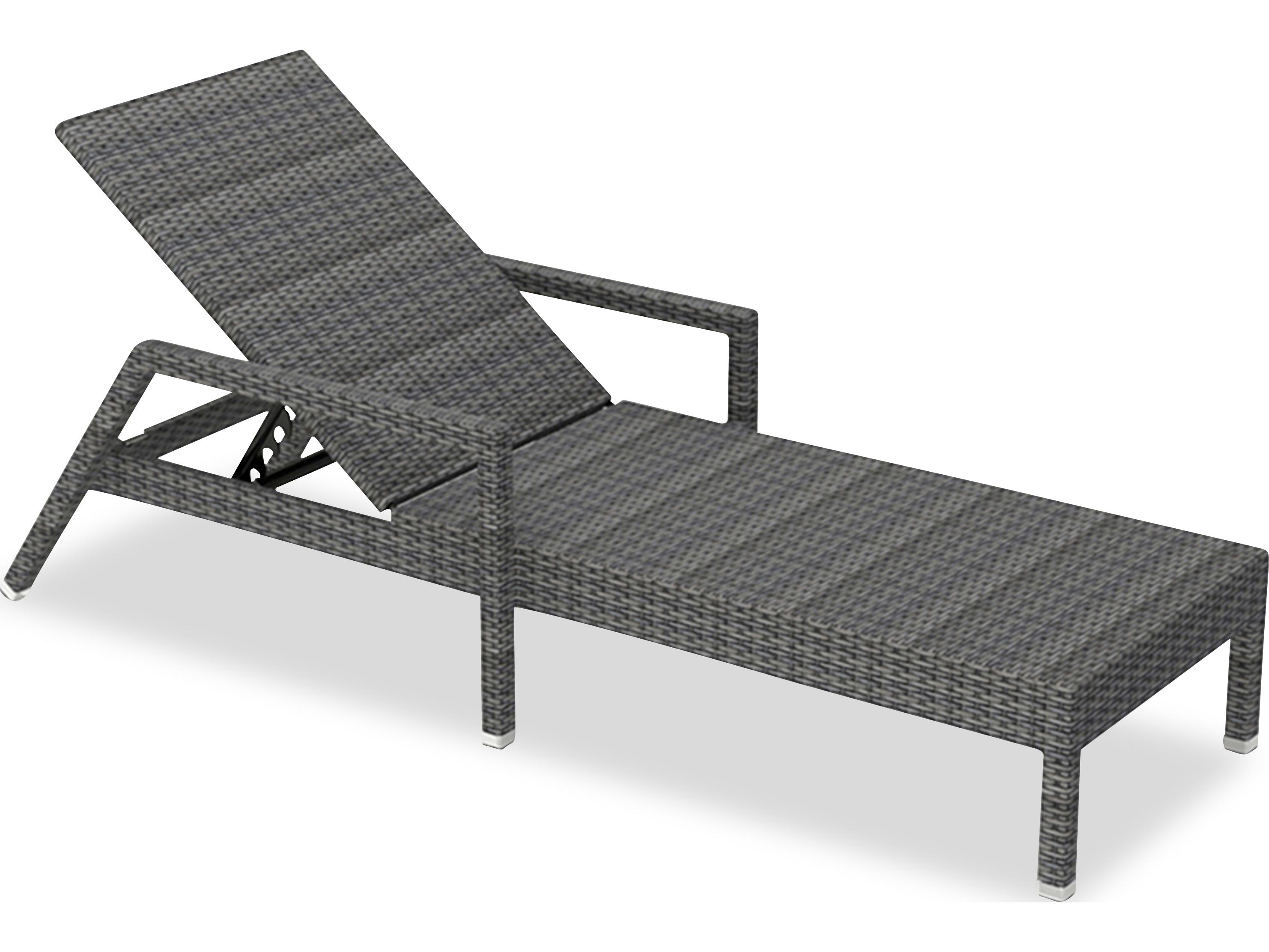 Harmonia Living District Wicker Stackable Reclining Outdoor Chaise Lounge