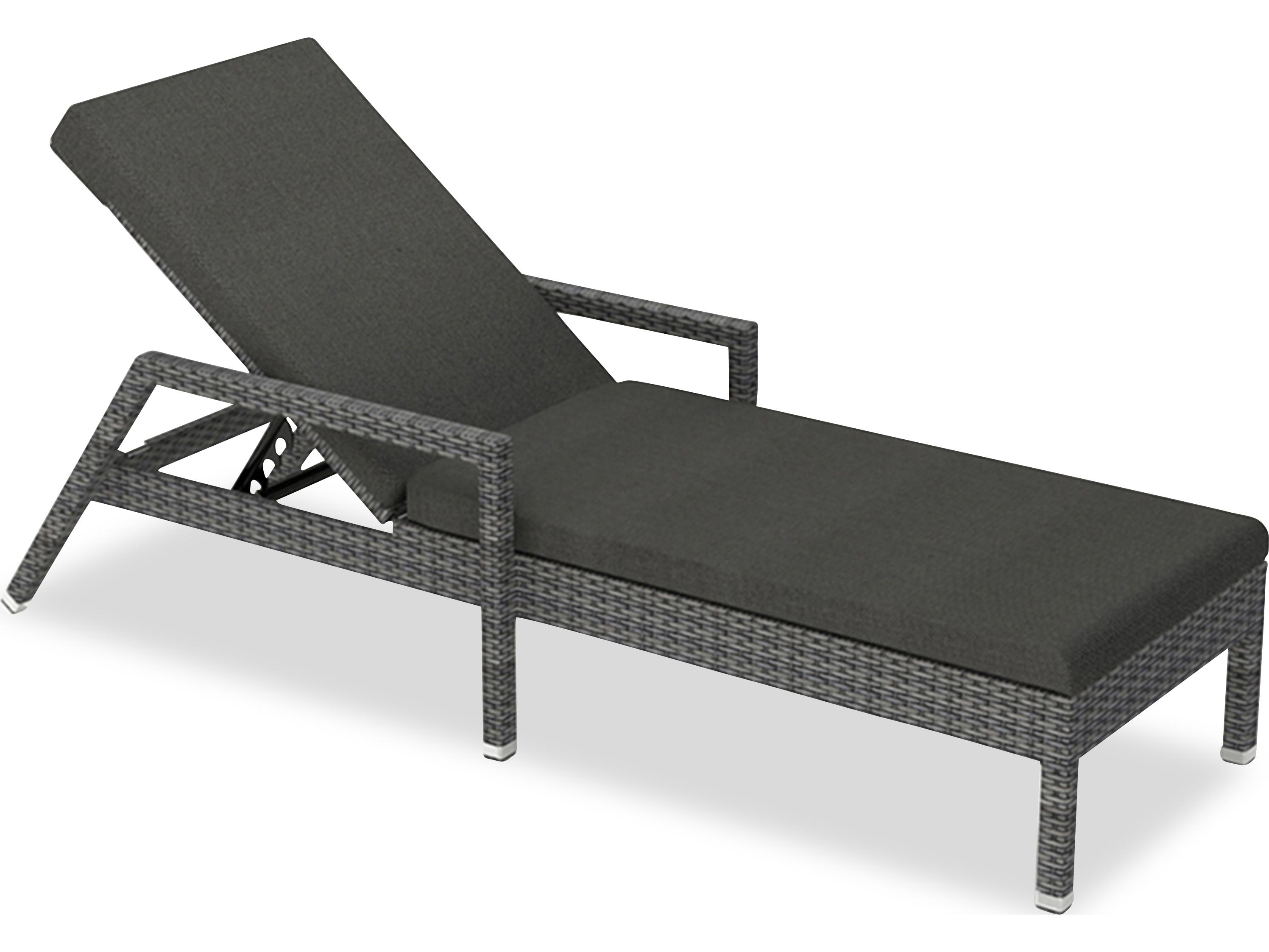 Harmonia Living District Wicker Stackable Reclining Outdoor Chaise Lounge