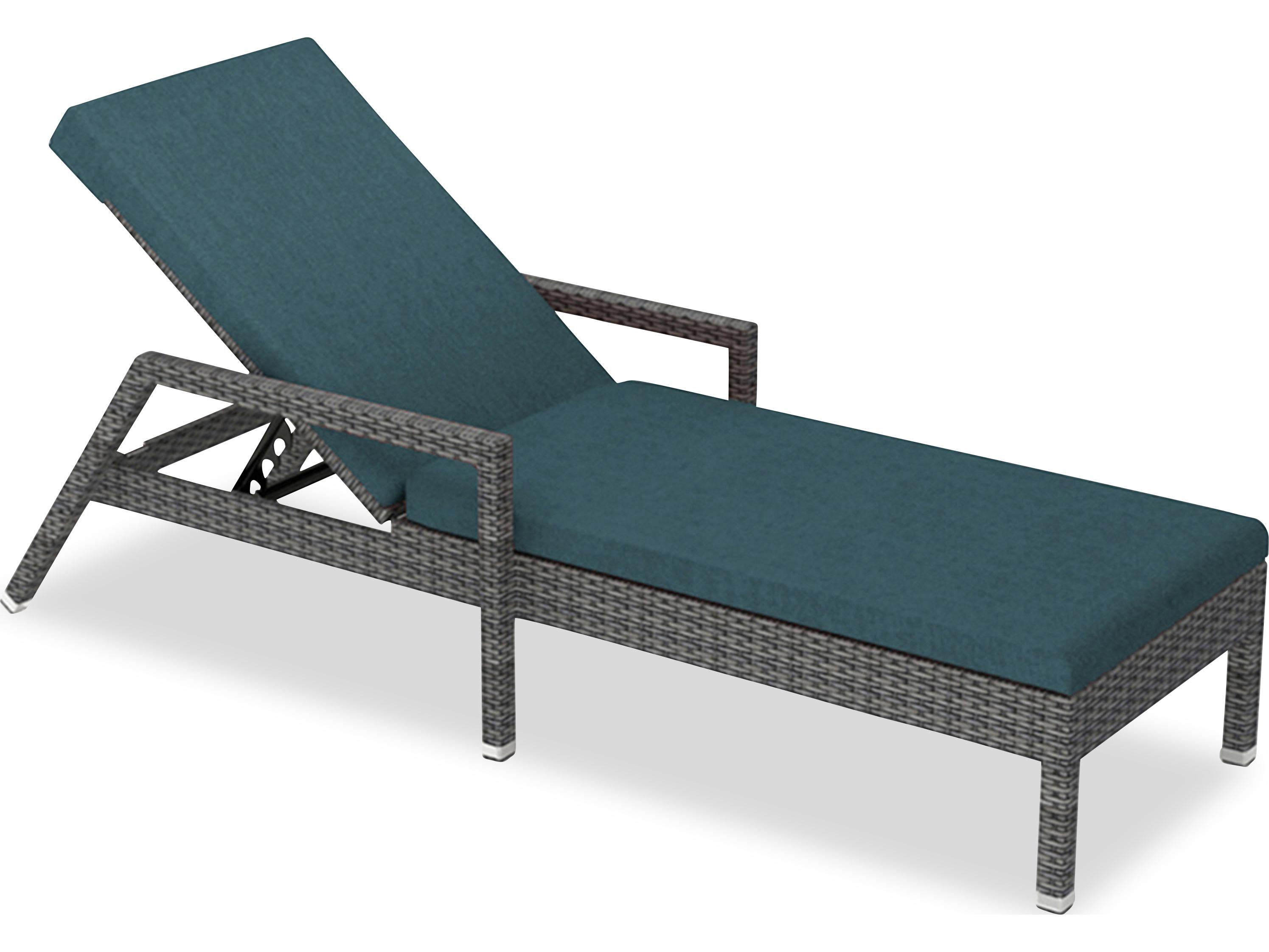 Harmonia Living District Wicker Stackable Reclining Outdoor Chaise Lounge