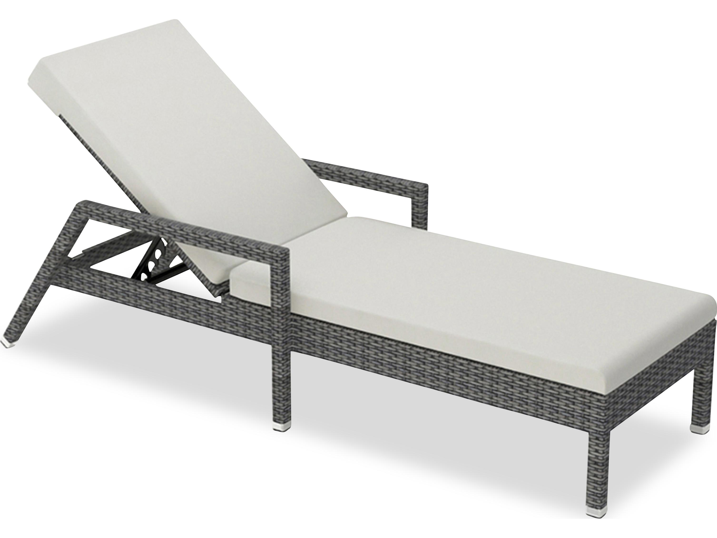 Harmonia Living District Wicker Stackable Reclining Outdoor Chaise Lounge