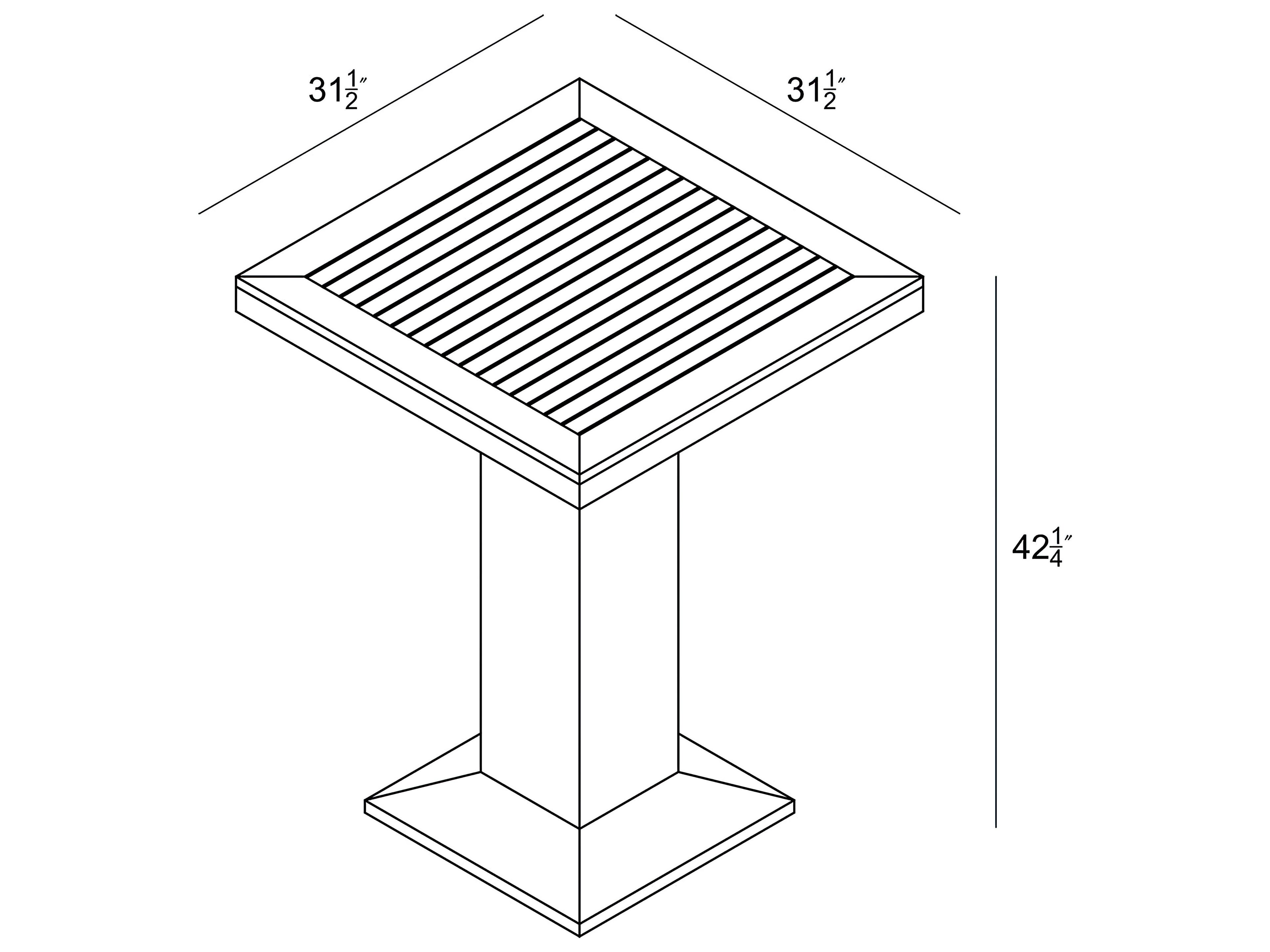 Harmonia Living Viento Wicker Square Glass Top Bar table